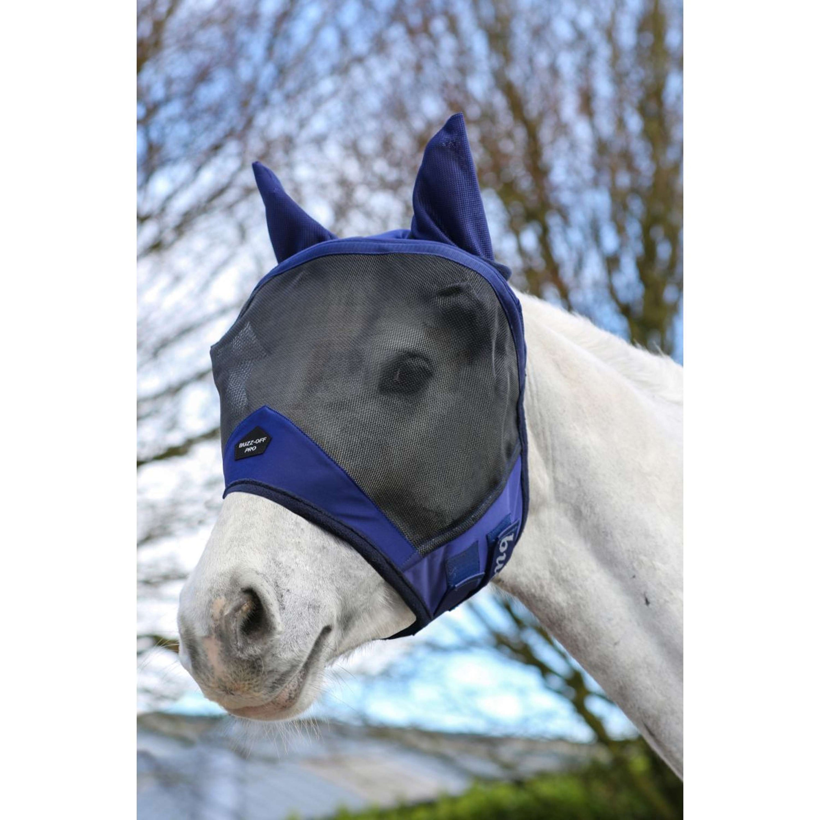 Bucas Fly Mask Buzz-Off Pro Navy Bucas Fly Mask Buzz-Off Pro Navy