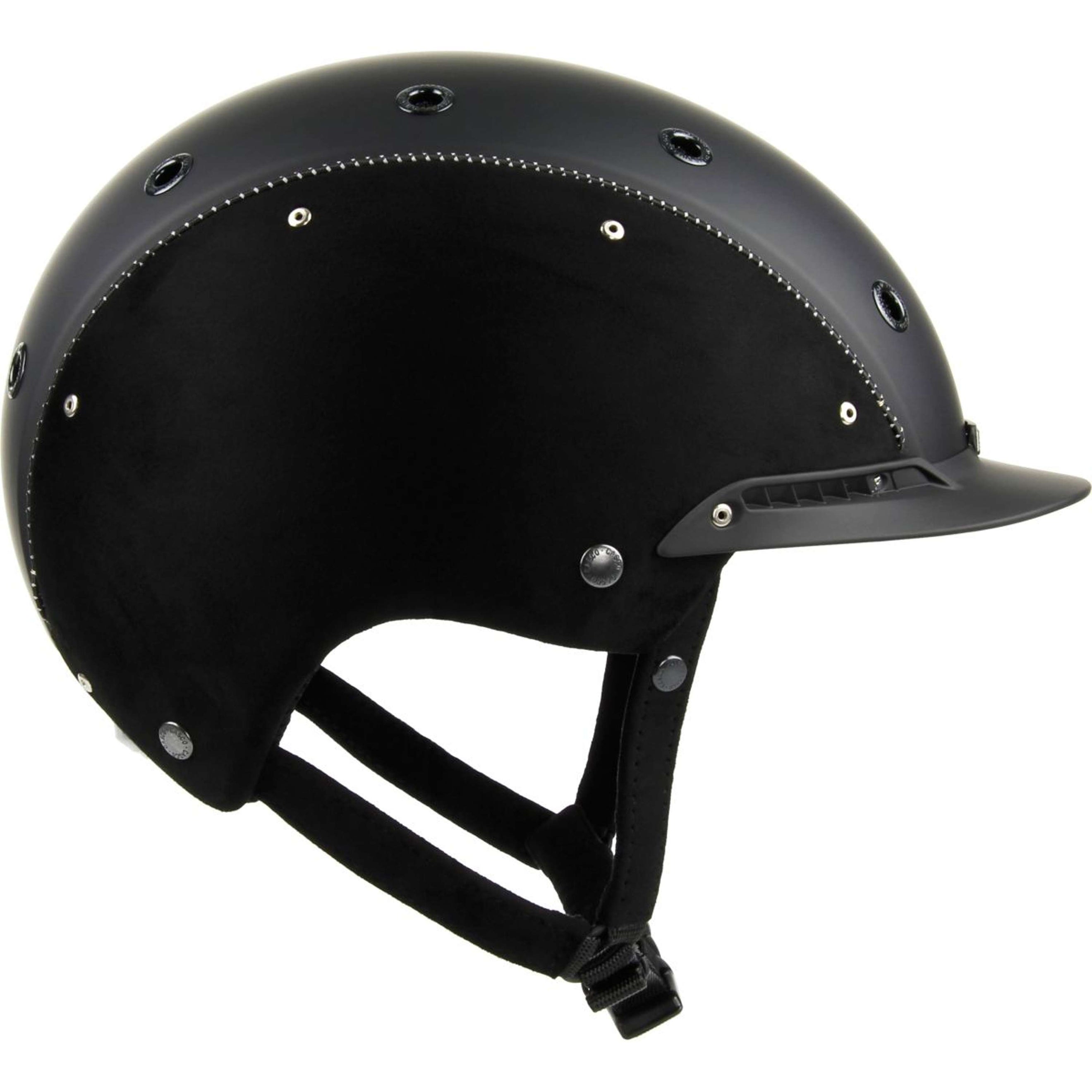 Casco Reithelm Champ-3 Nubuk Schwarz