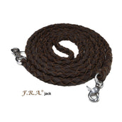 F.R.A. Zügel Jack Leder geflochten Schwarz