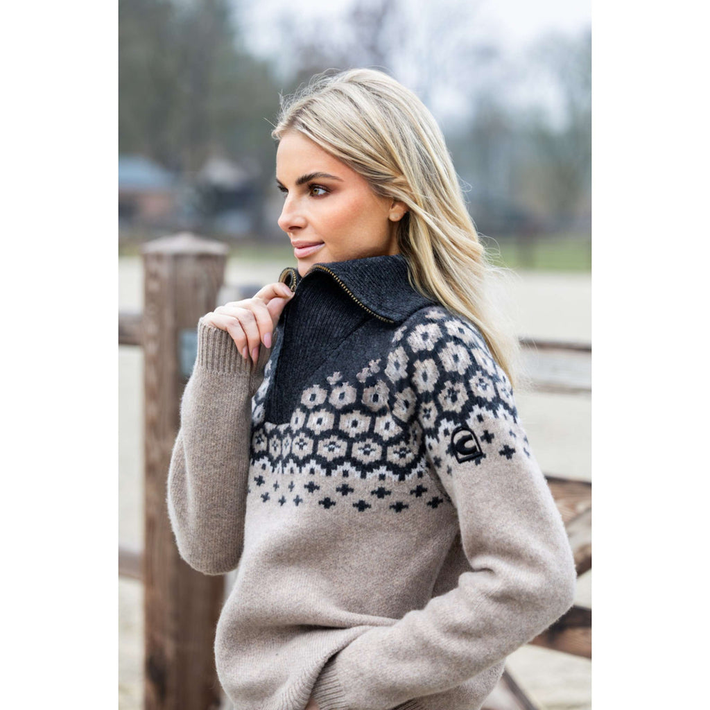 Cavallo Pullover Cavalleara mit Reißverschluss Peanut