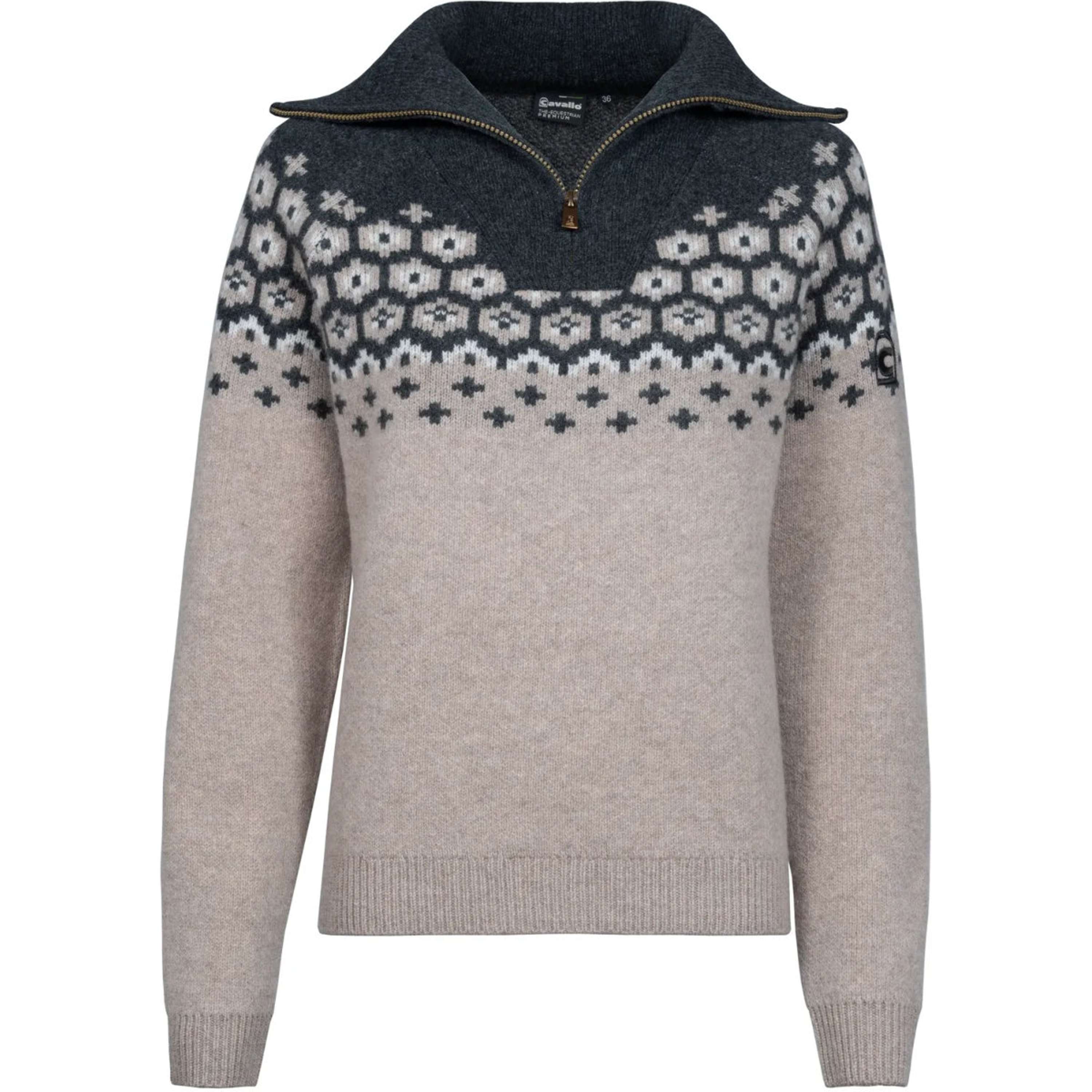 Cavallo Pullover Cavalleara mit Reißverschluss Peanut