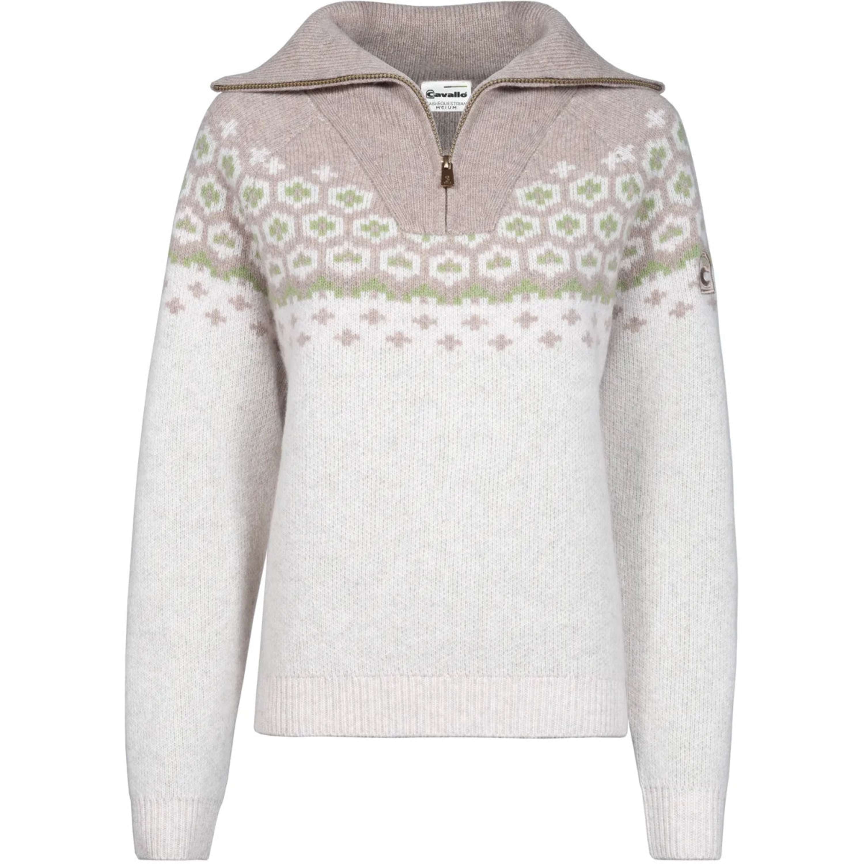 Cavallo Pullover Cavalleara mit Reißverschluss Vanille