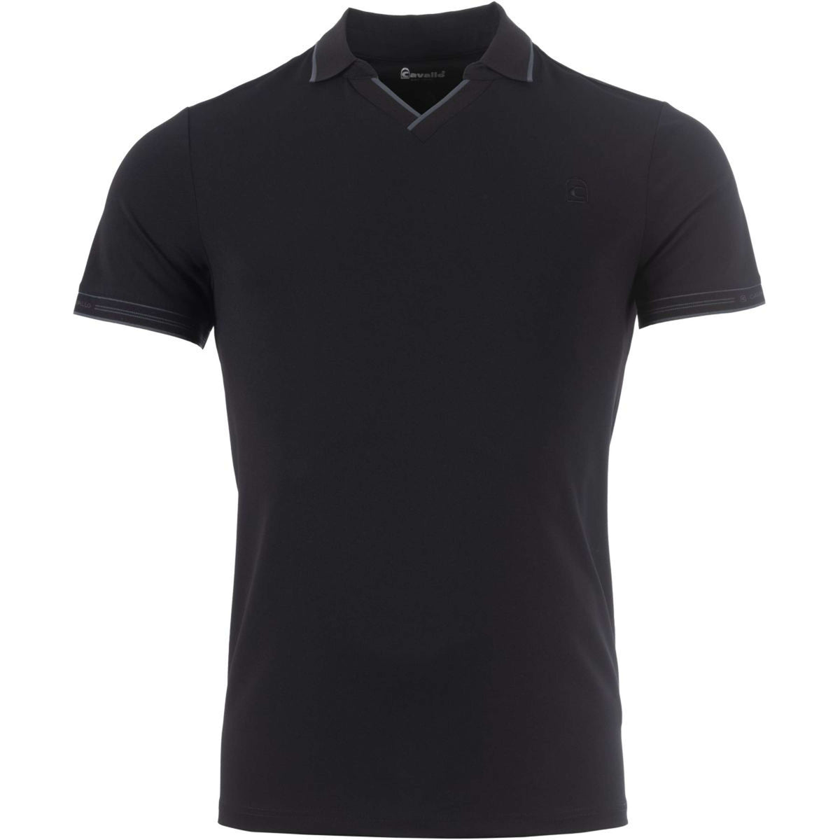 Cavallo Poloshirt Caval Pique Herren Schwarz