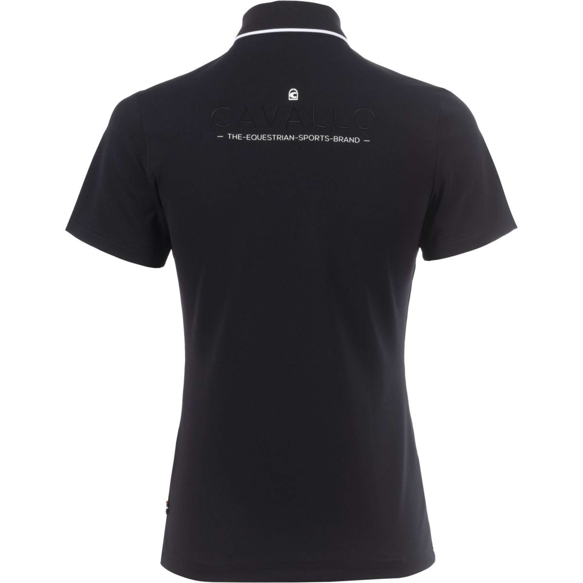 Cavallo Poloshirt Caval Pique Schwarz