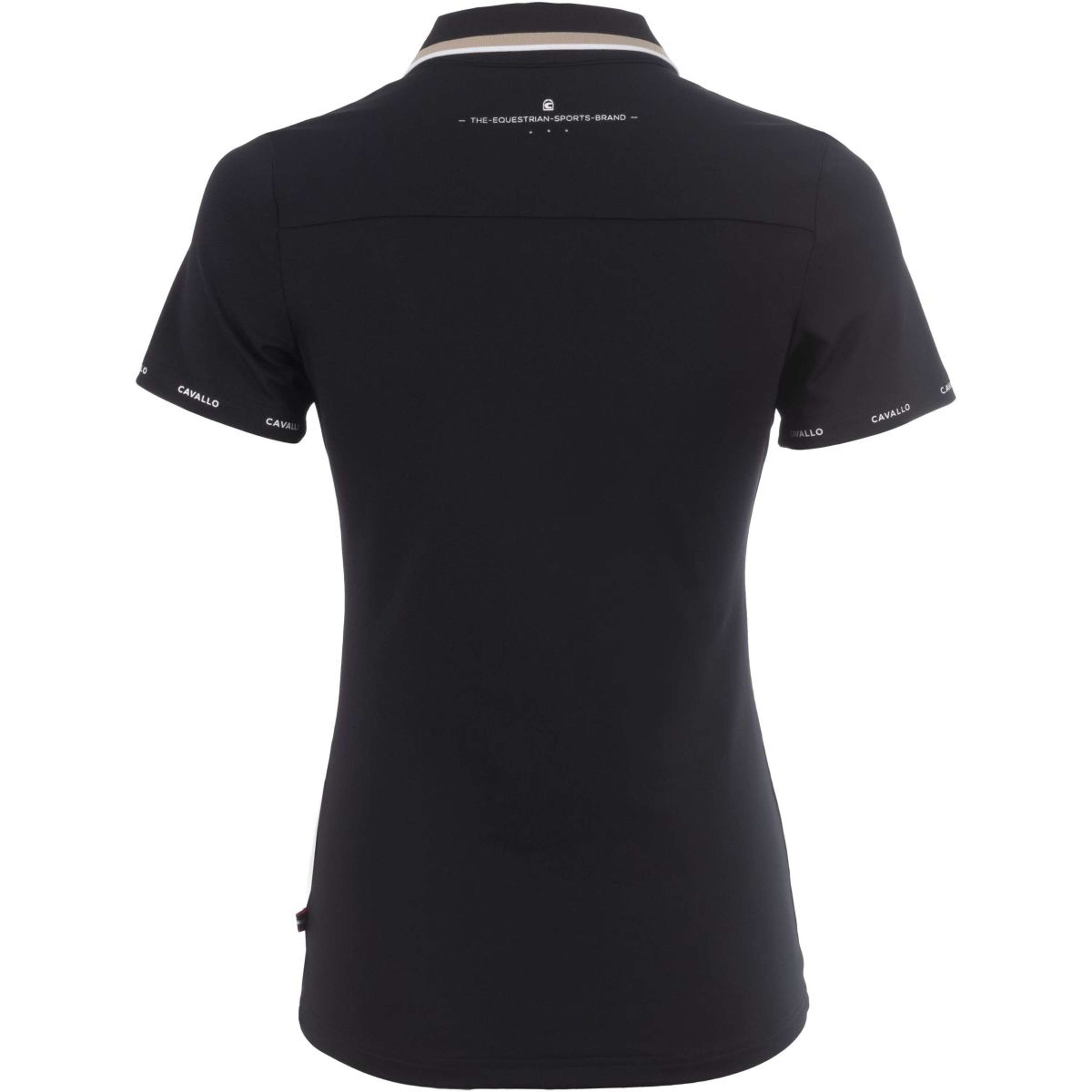 Cavallo Poloshirt CavalPique V-Neck Schwarz
