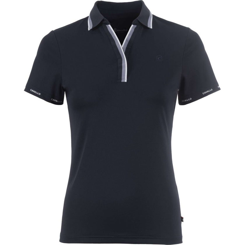 Cavallo Poloshirt Caval Pique V-Neck Dunkelblau