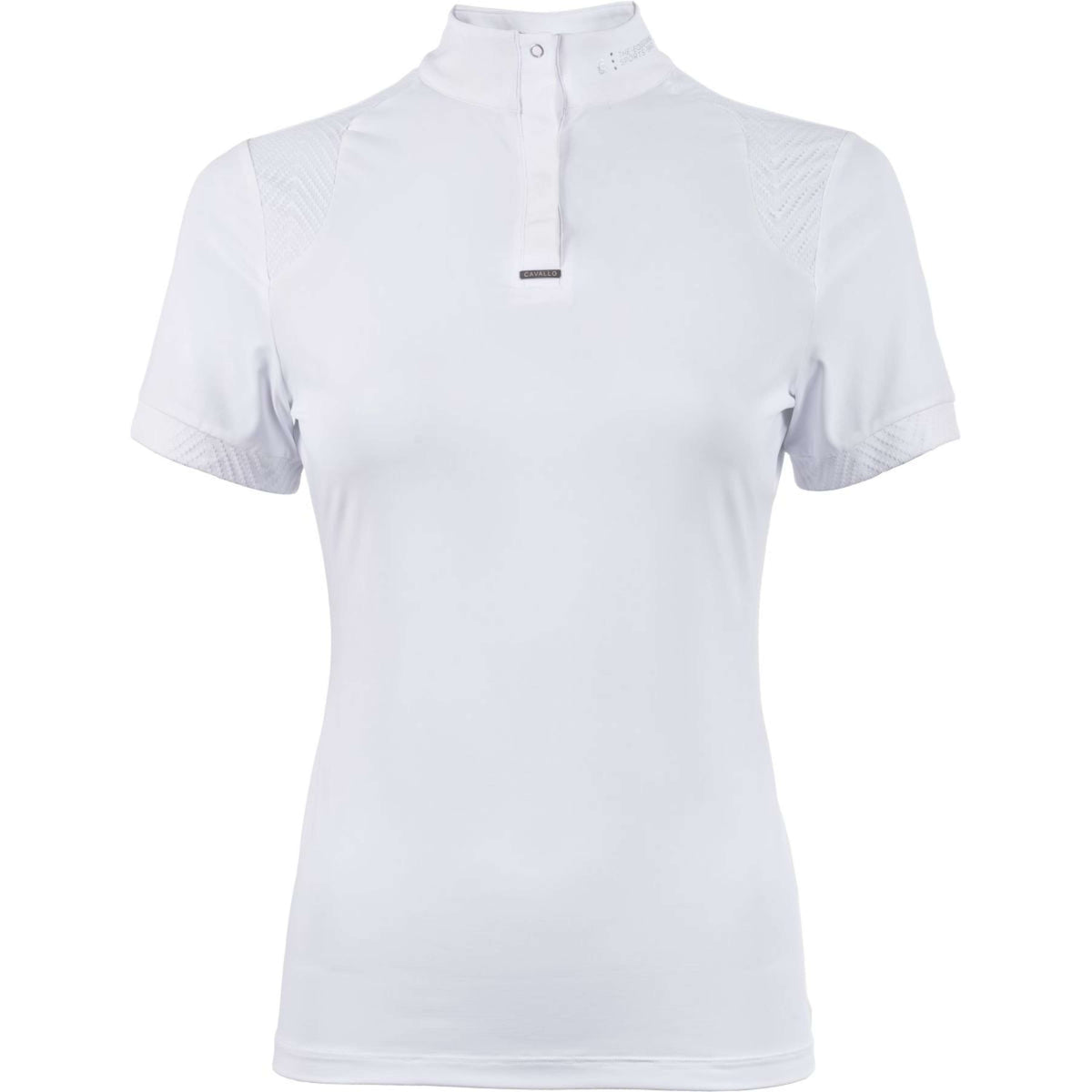 Cavallo Turniershirt Caval Halfzip Weiß