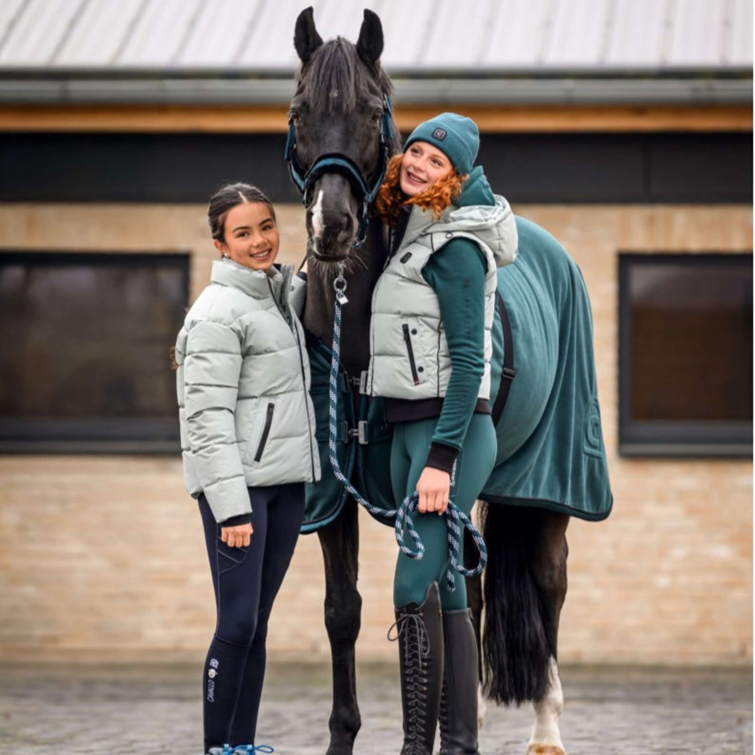 Cavallo Führstrick CavalJace mit Karabinerhaken Dark Peacock