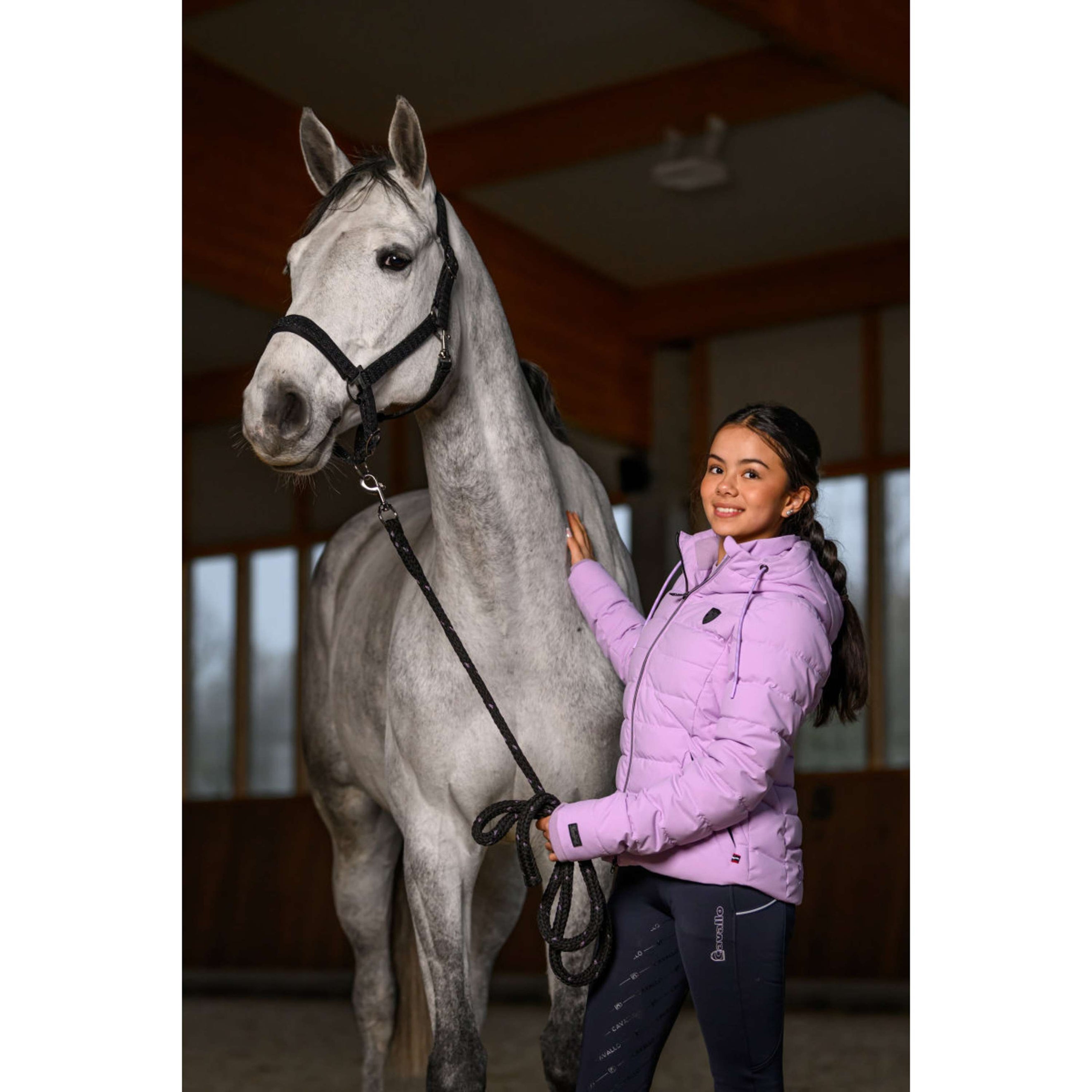 Cavallo Führstrick CavalRey mit Karabinerhaken Schwarz