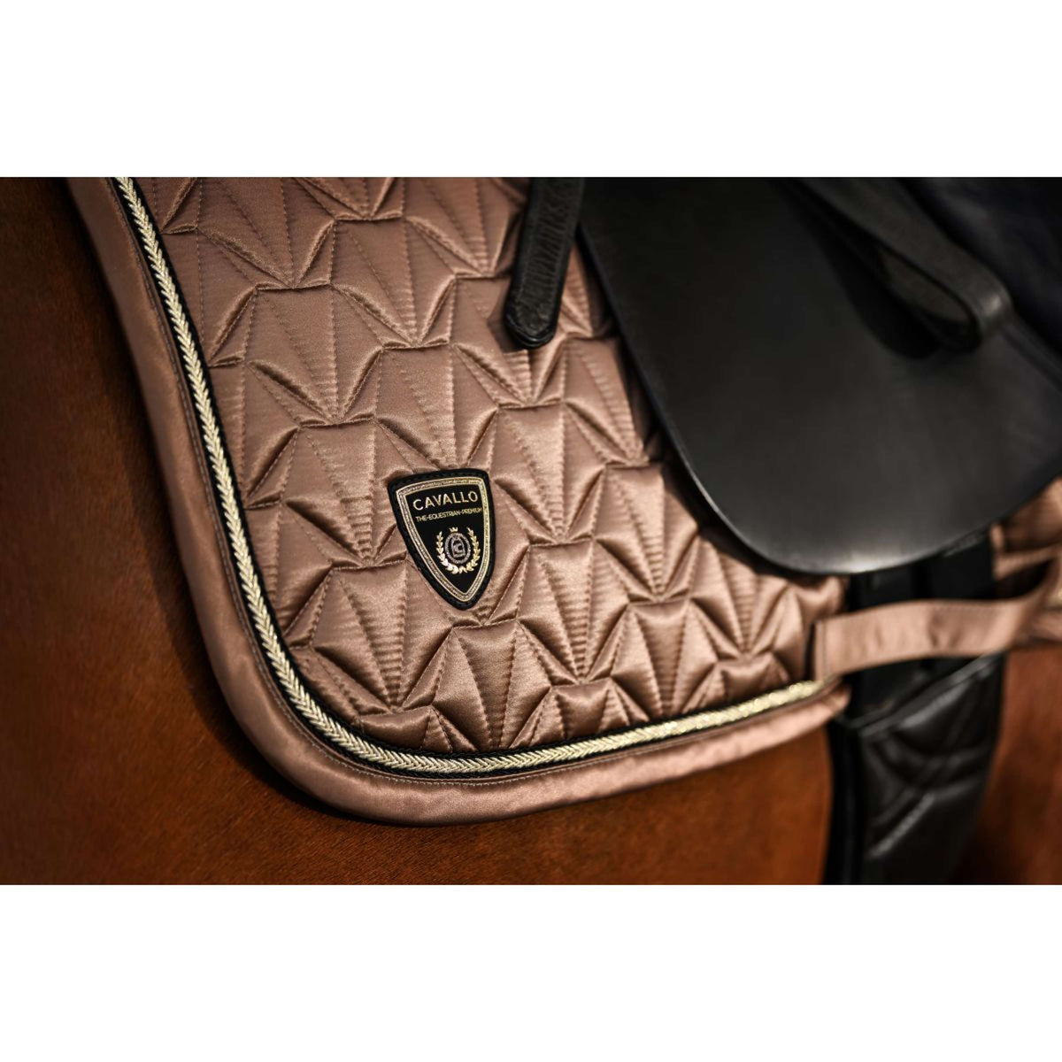 Cavallo Premium Capsule Schabracke CavalLyana Dressur Dark Caramel