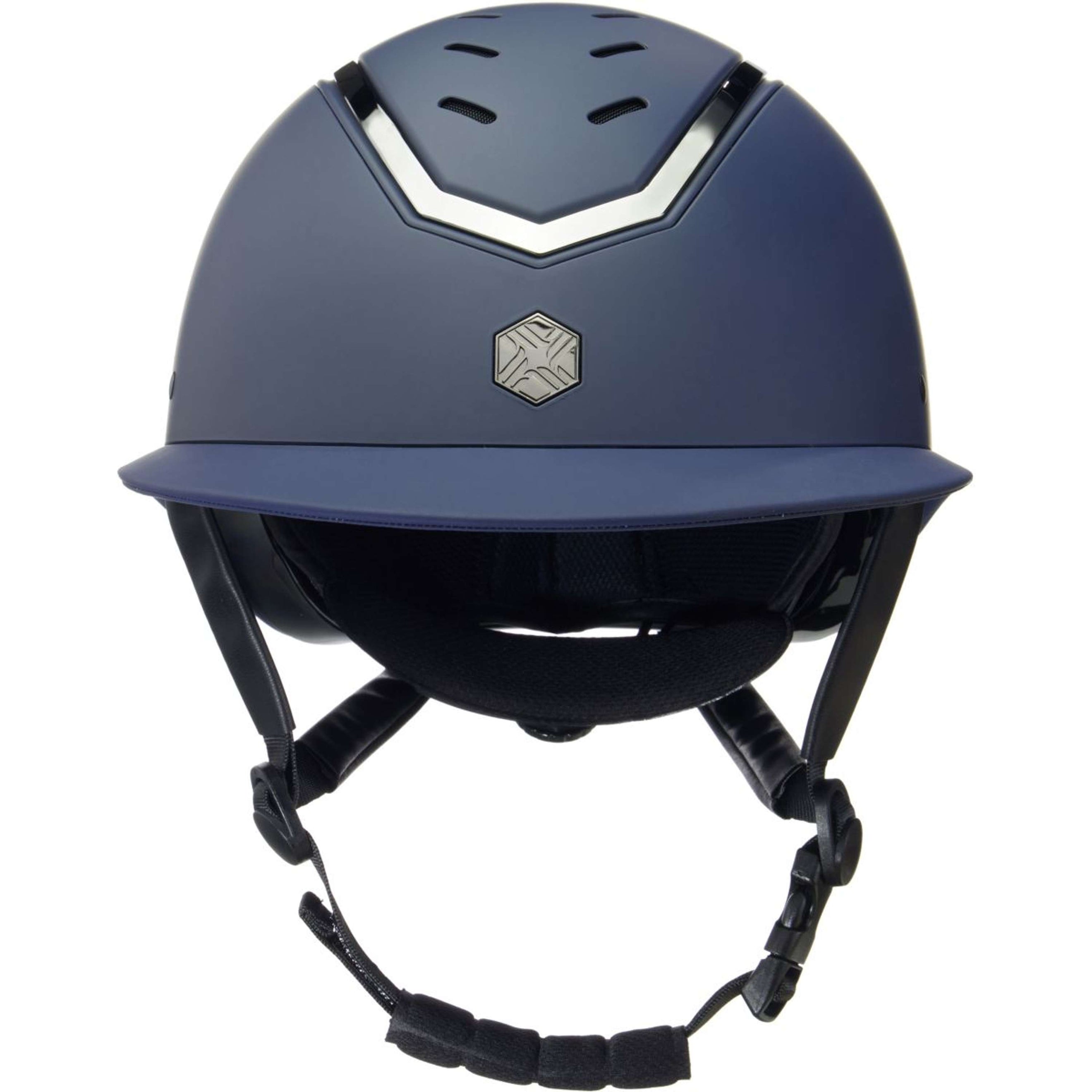 Charles Owen Reithelm Kylo Wide Peak Navy Matte/Pewter Charles Owen Reithelm Kylo Wide Peak Navy Matte/Pewter