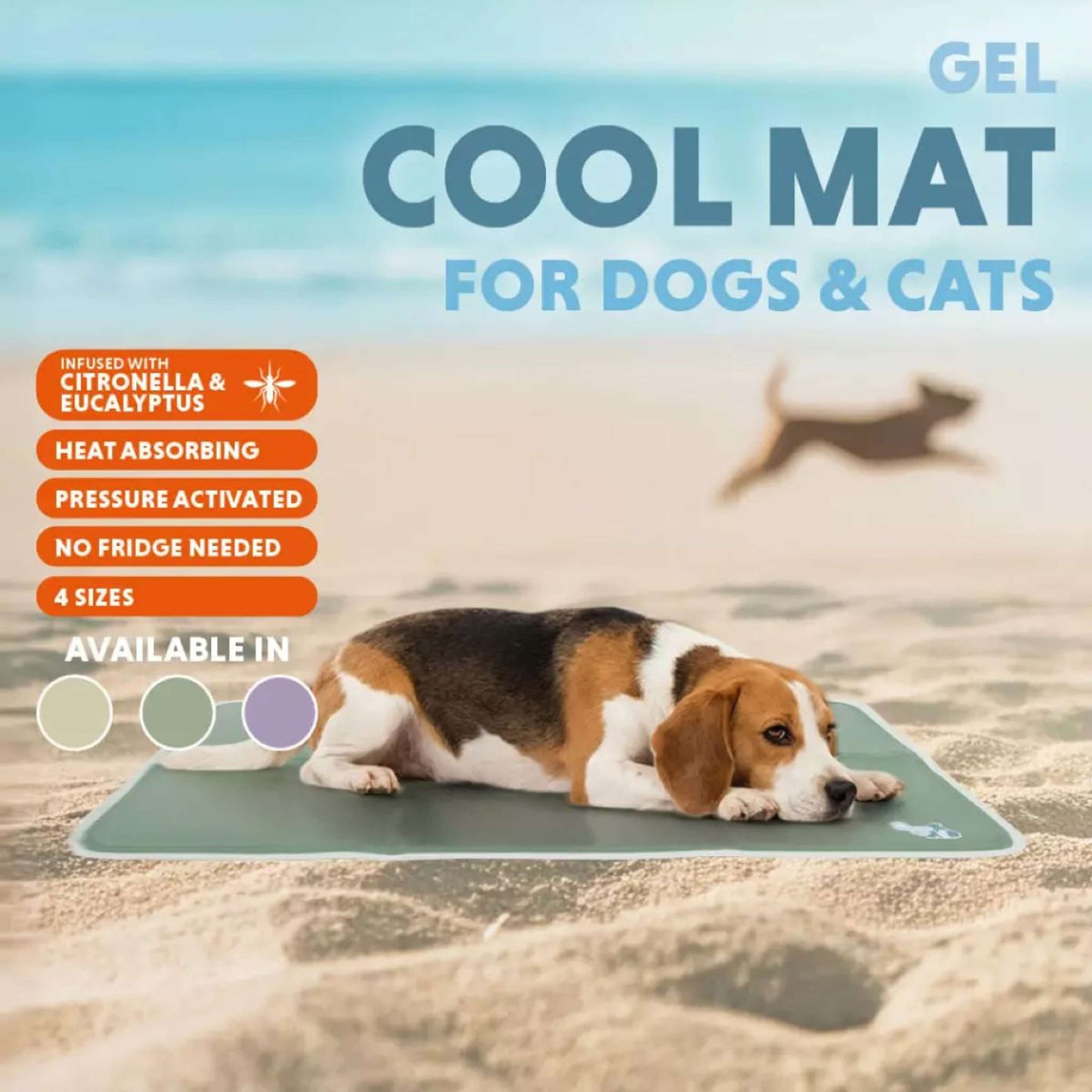 CoolPets Kühlmatte Gel Olivgrün CoolPets Kühlmatte Gel Olivgrün