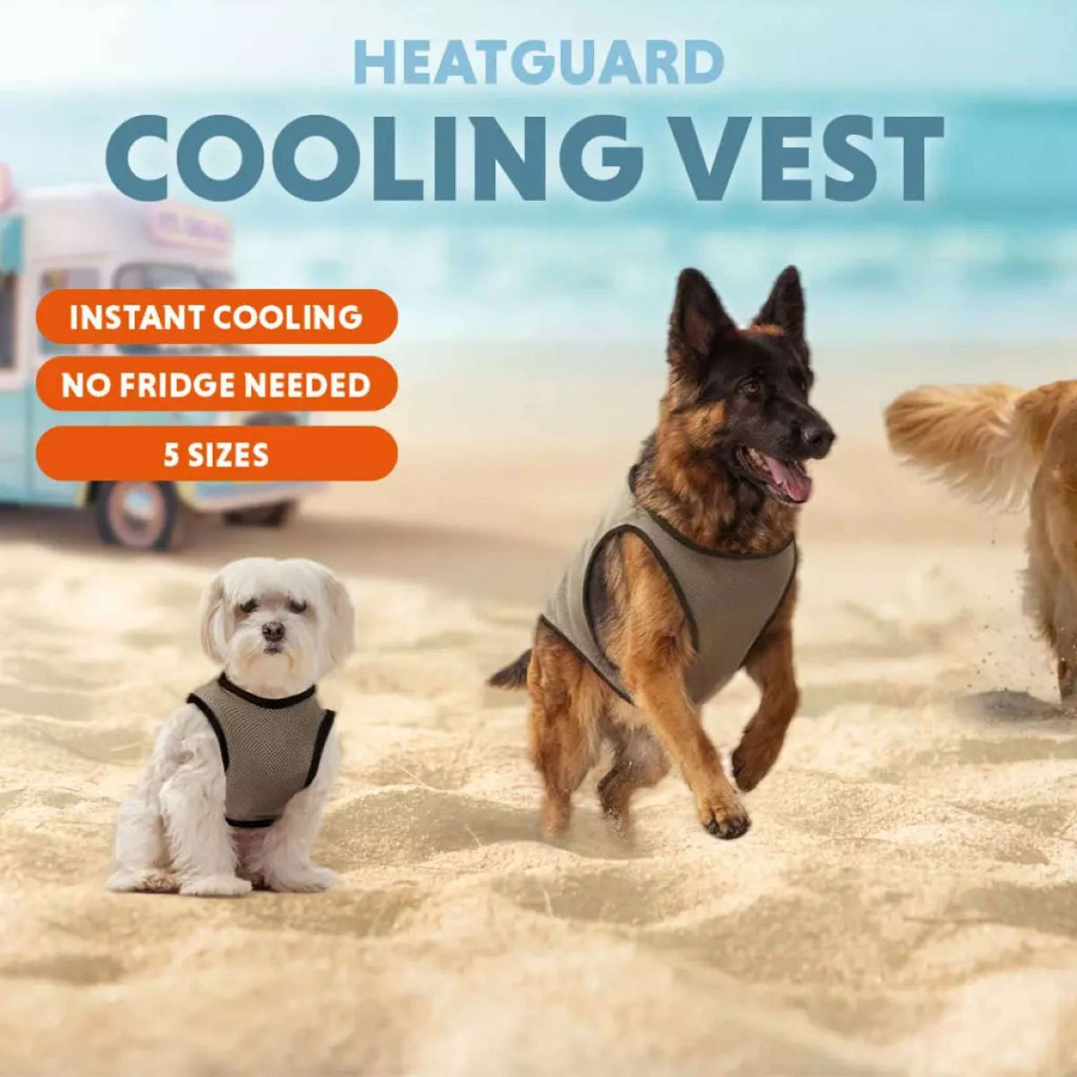 CoolPets Hundejacke Cooling Beige/Grau
