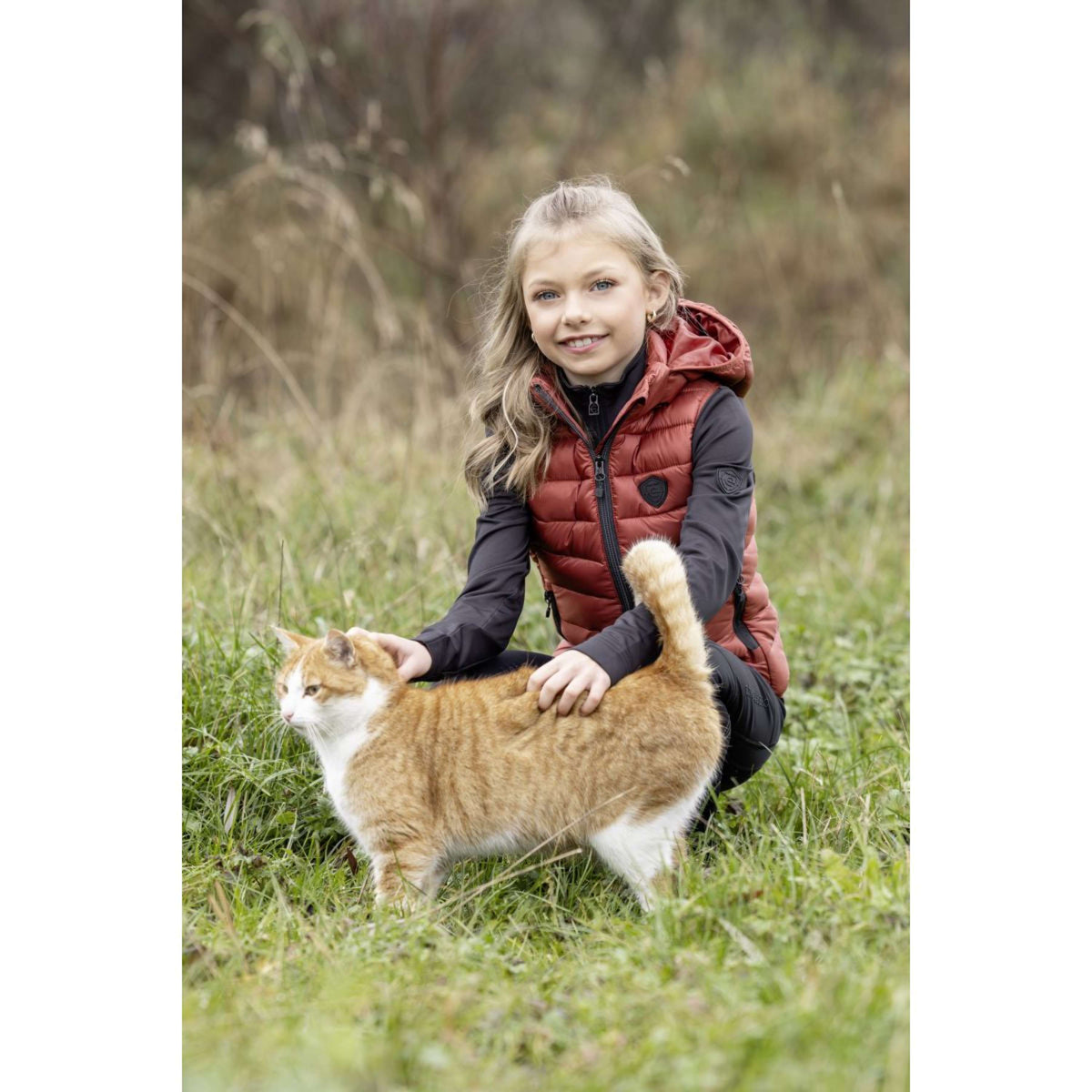 Covalliero Weste Quilted AW25 Kids Rostbraun