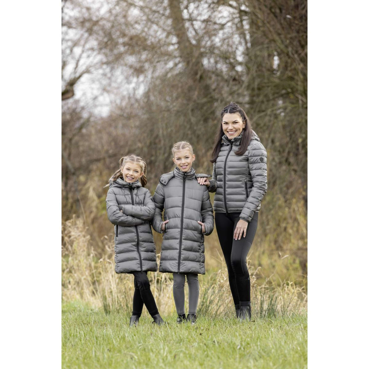 Covalliero Lange Jacke AW25 Kids Steel Grey