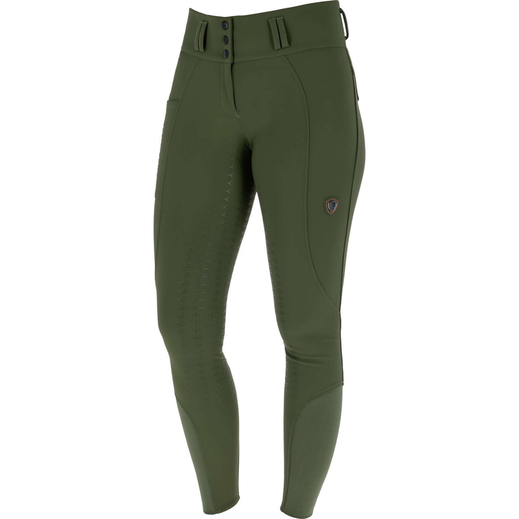 Covalliero Reithose Hight Waist Full Grip AW26 Forest Green