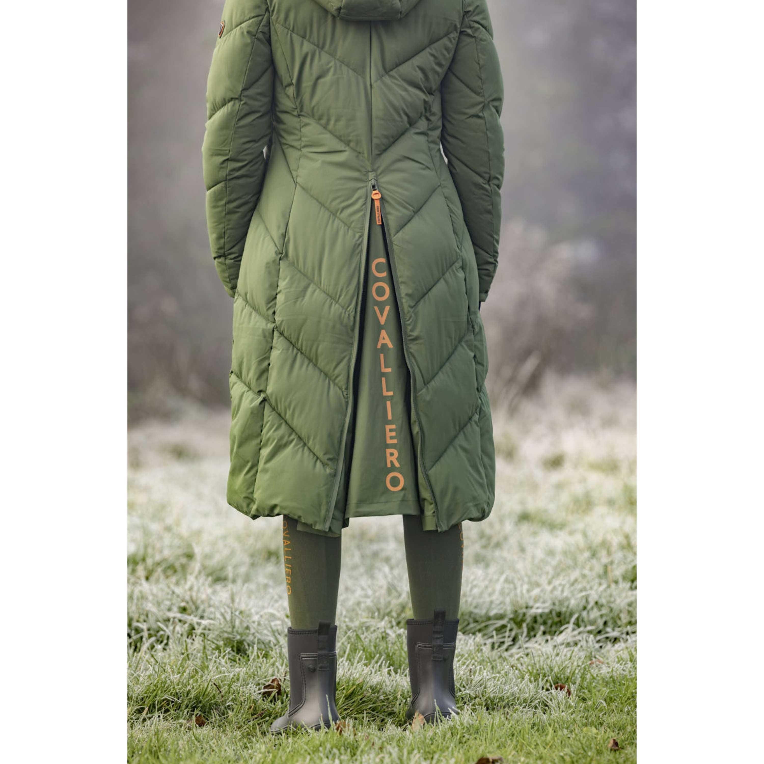 Covalliero Langer Wintermantel AW26 Forest Green