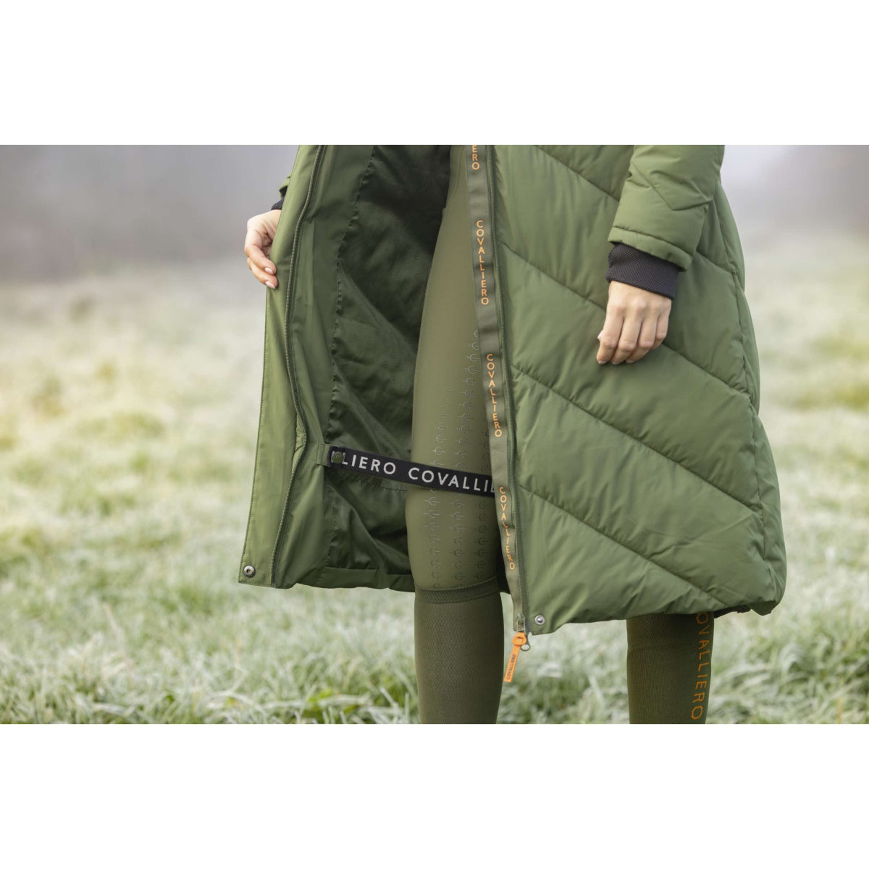 Covalliero Langer Wintermantel AW26 Forest Green