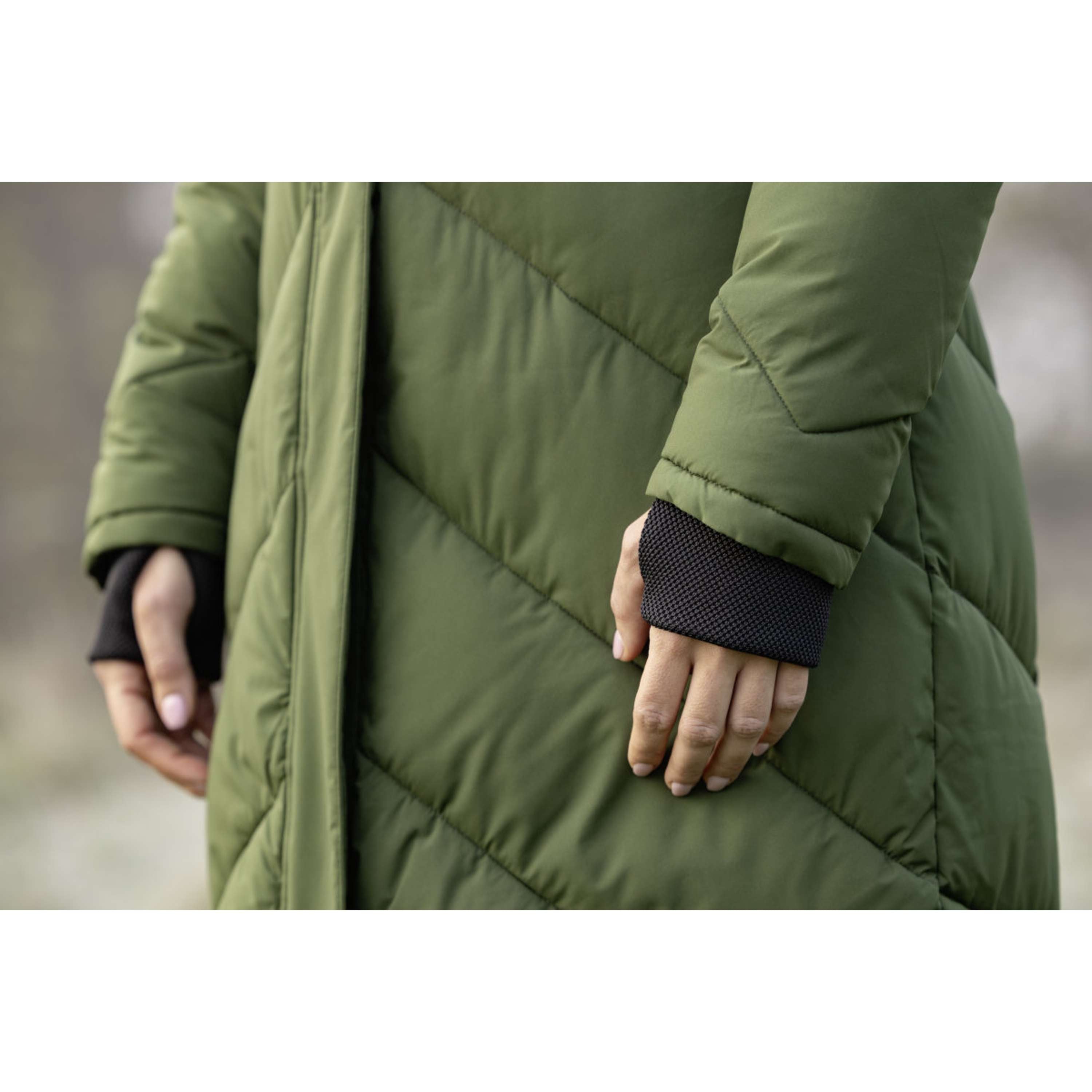 Covalliero Langer Wintermantel AW26 Forest Green