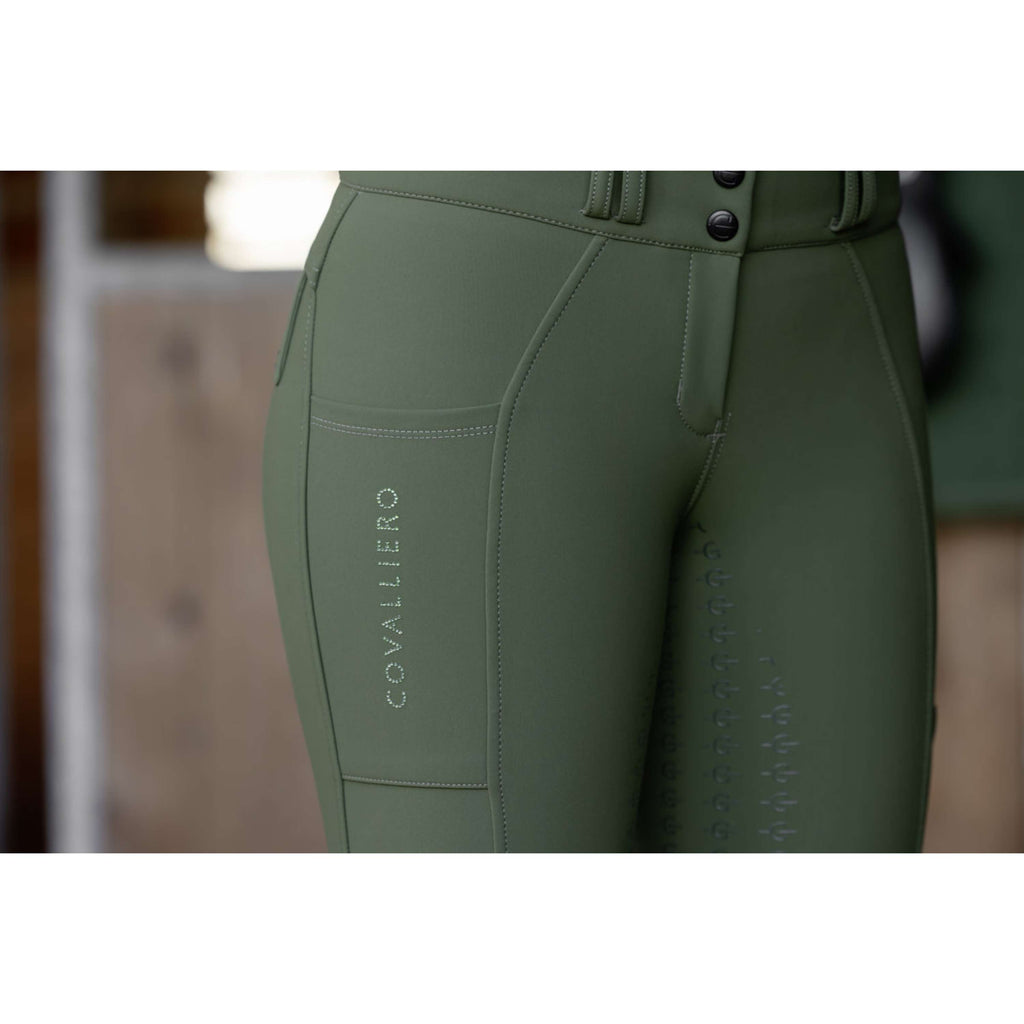 Covalliero Reithose Hight Waist Full Grip AW26 Forest Green
