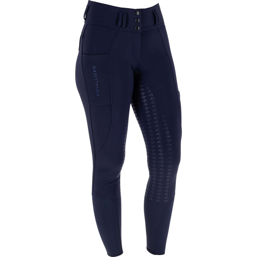 Covalliero Reithose Hight Waist Full Grip AW26 Dark Navy