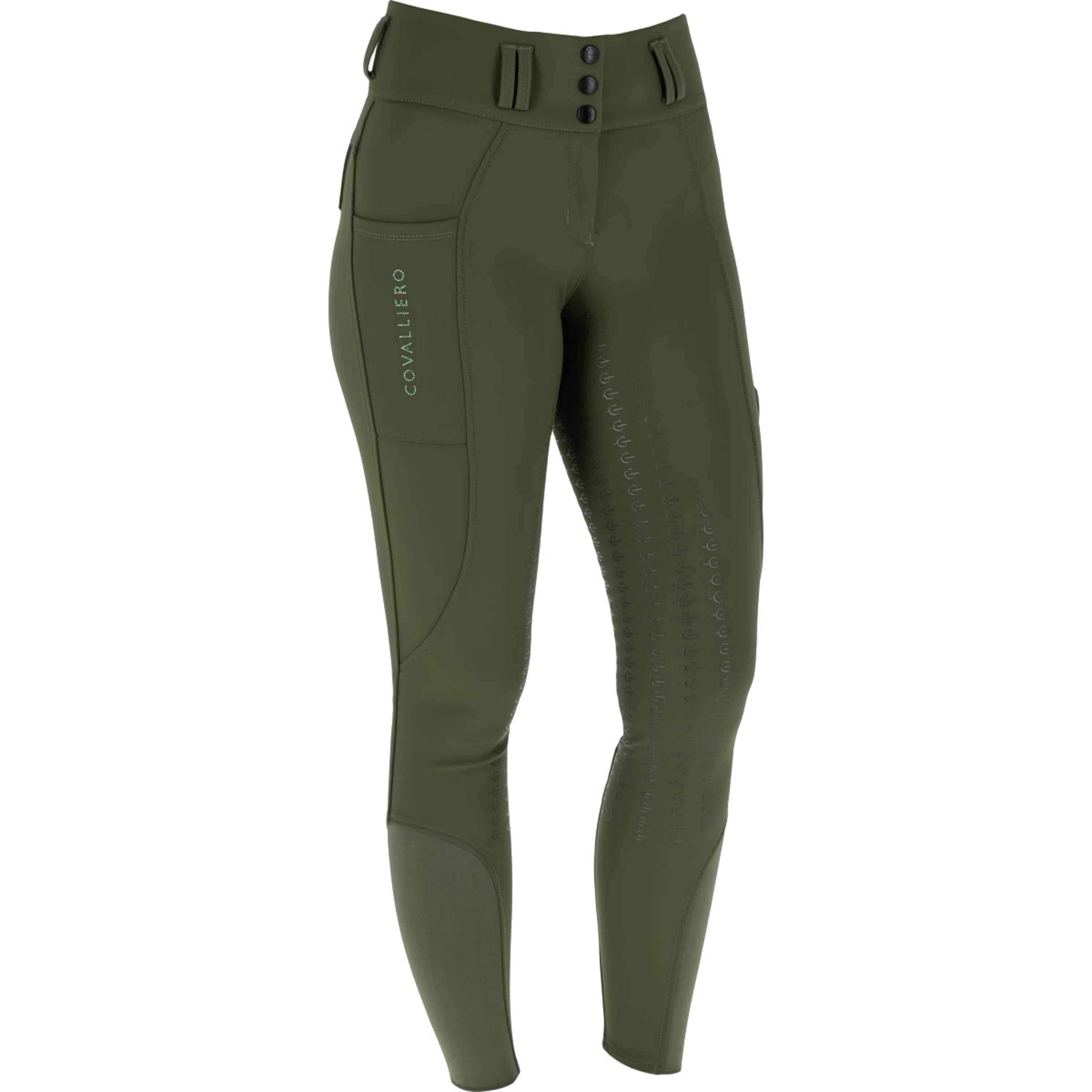 Covalliero Reithose Hight Waist Full Grip AW26 Forest Green