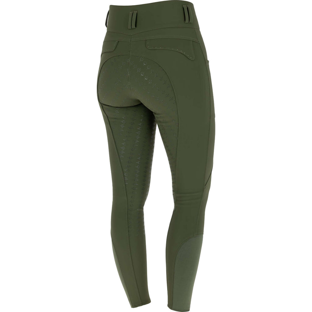 Covalliero Reithose Hight Waist Full Grip AW26 Forest Green