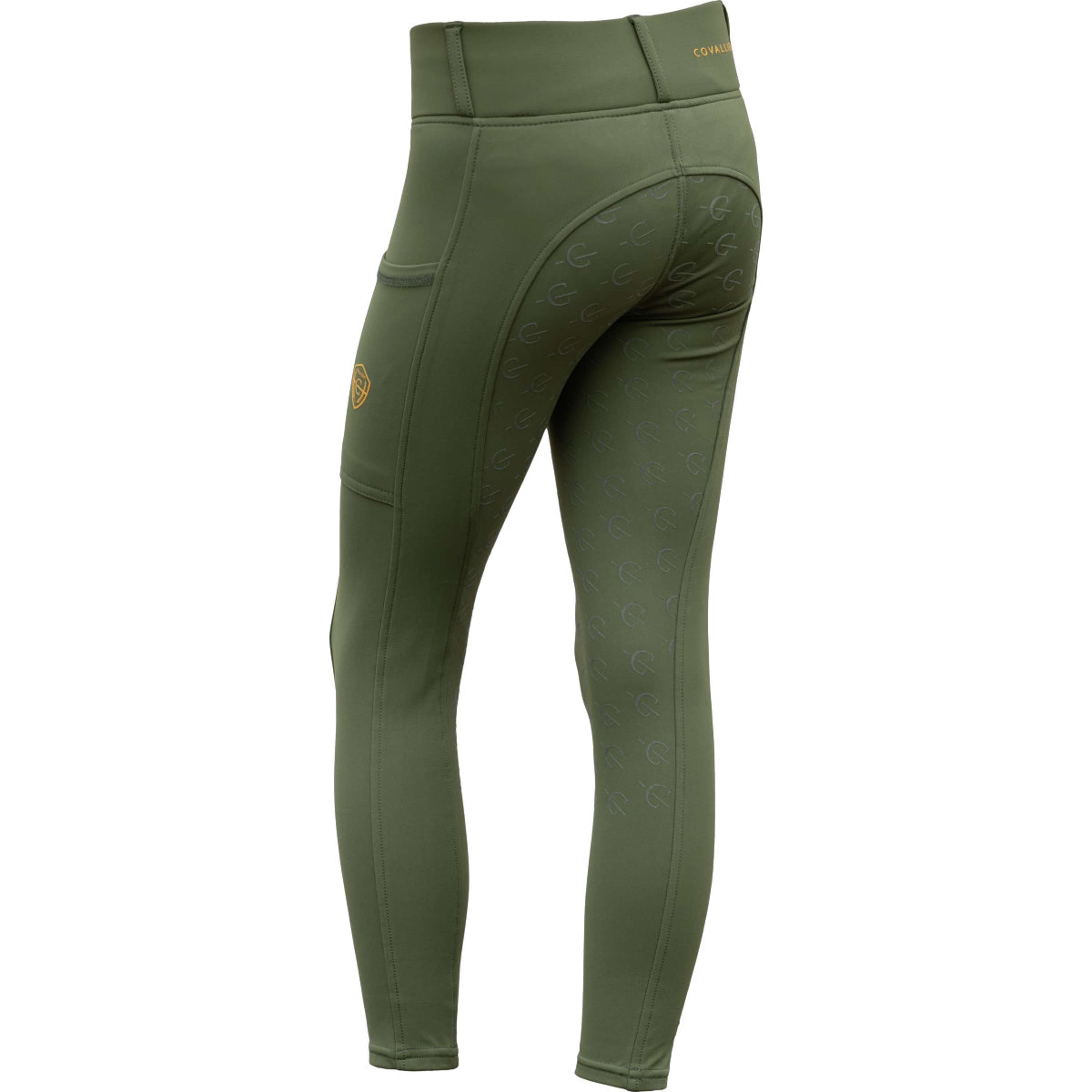 Covalliero Reitleggings Full Grip AW26 Kids Forest Green
