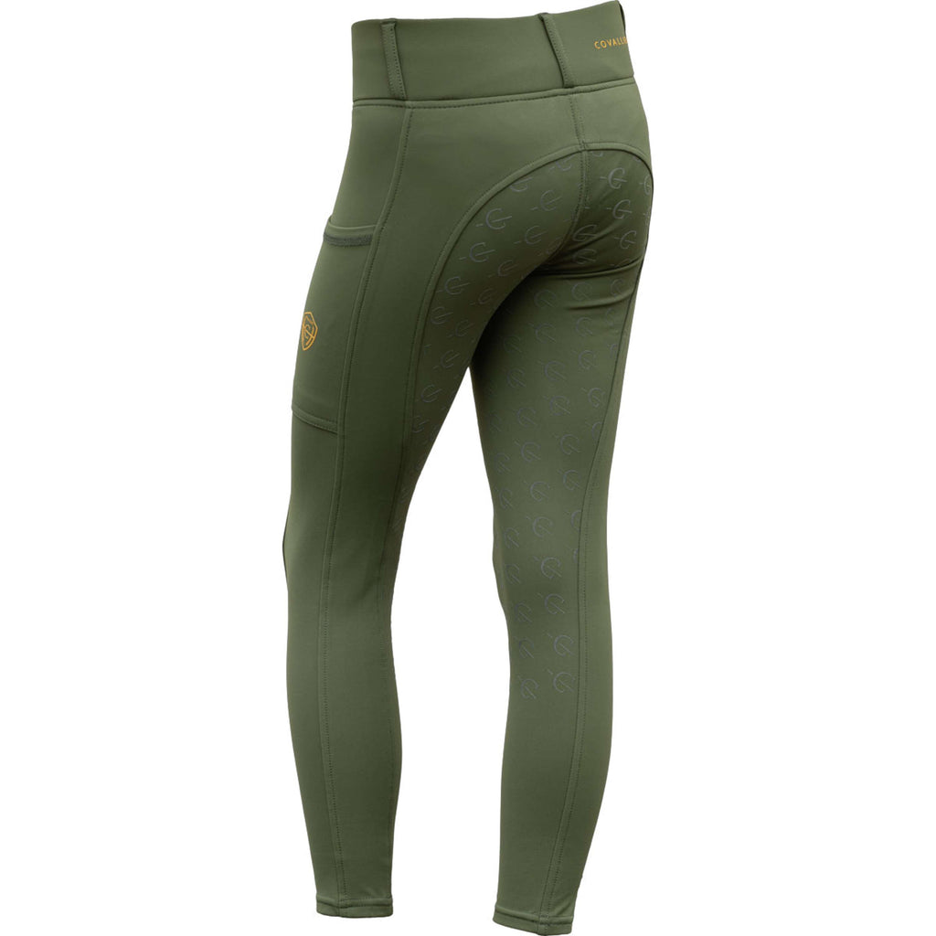 Covalliero Reitleggings Full Grip AW26 Kids Forest Green