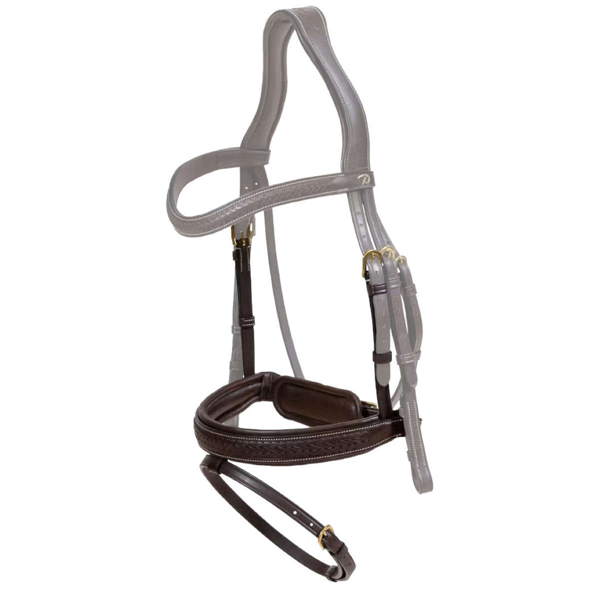 Dyon Reithalfter Pull-Back Geflochten Braun