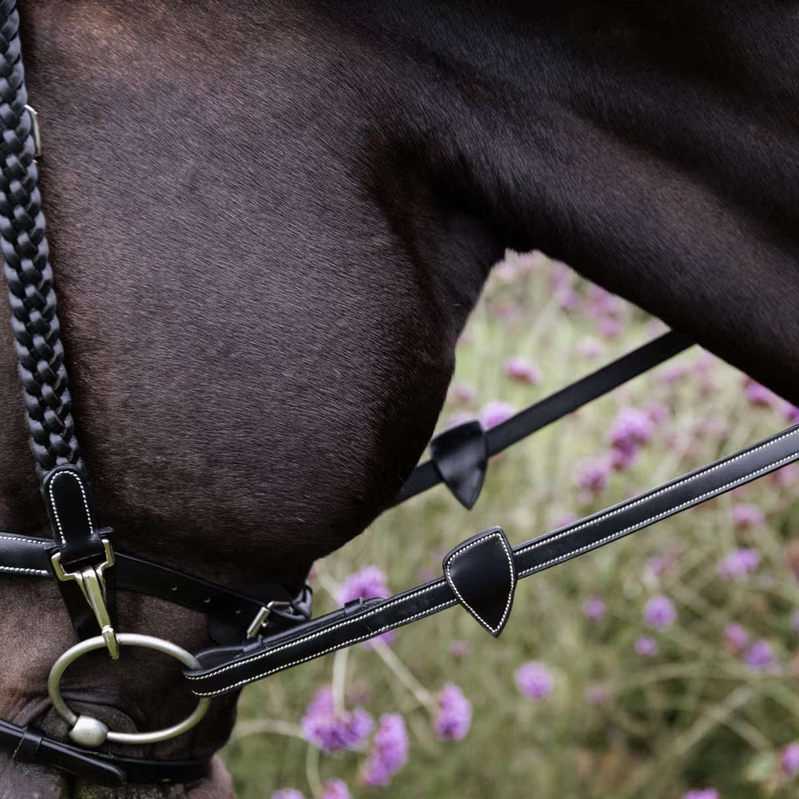 Dyon Zügel 1/2 8 Stops Soft Leder Schwarz