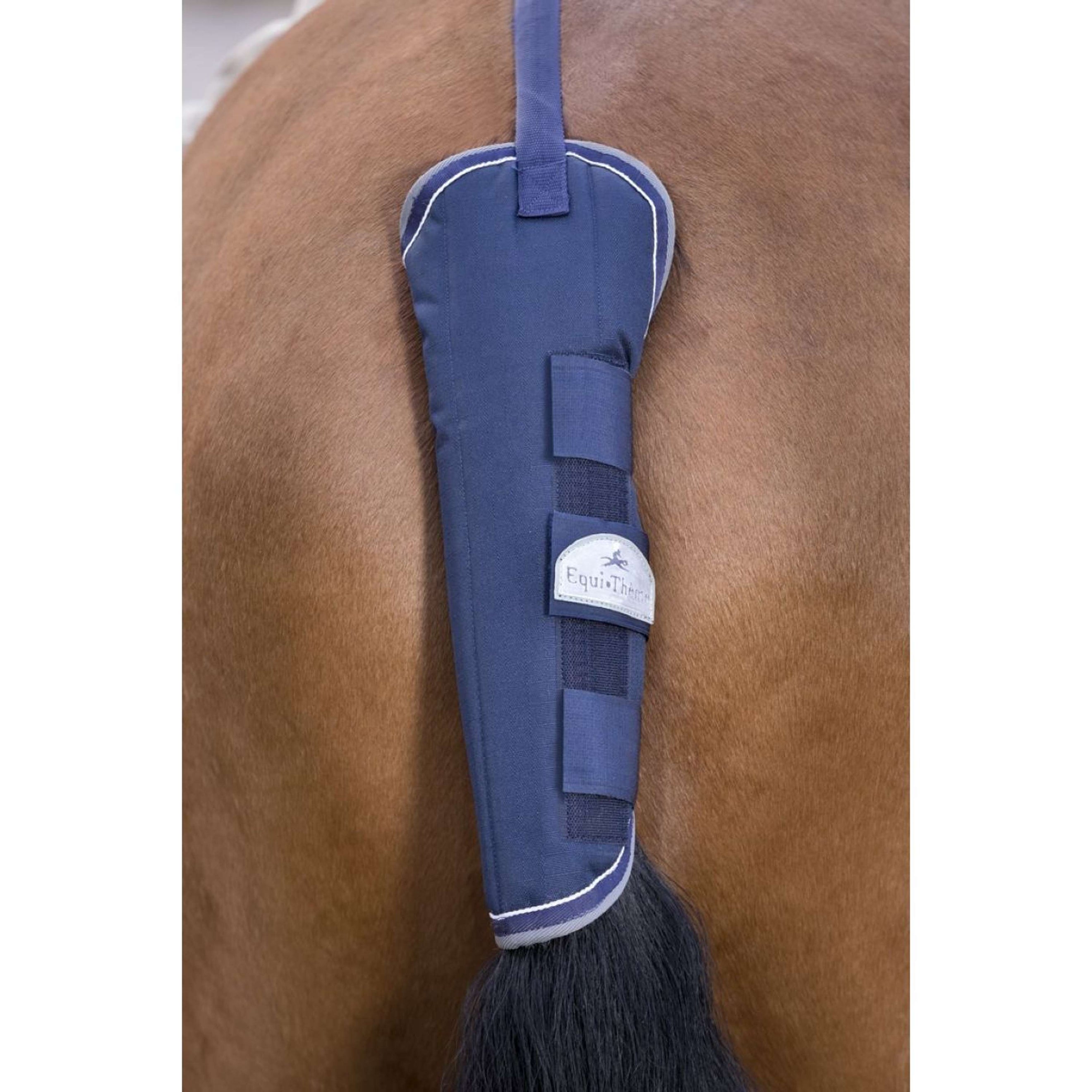 EQUITHÈME Schweifschoner Tyrex 600D Navy/Grau Dots EQUITHÈME Schweifschoner Tyrex 600D Navy/Grau Dots