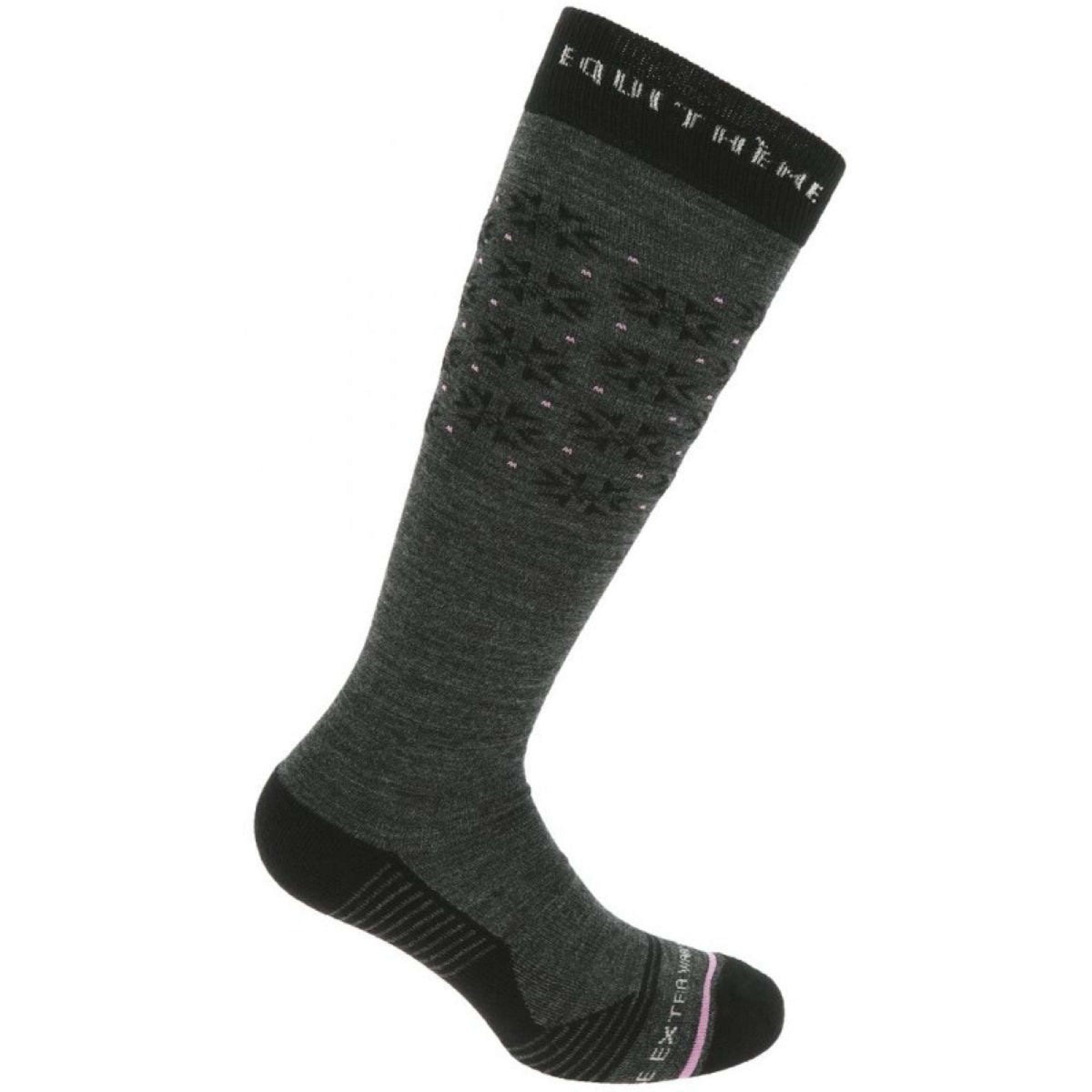 EQUITHÈME Socken Snow Grau/rosa