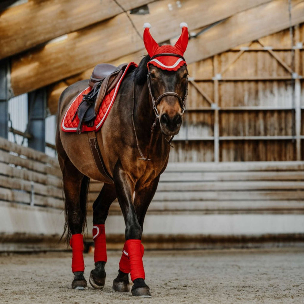 EQUITHÈME Schabracke Weihnachten Vielseitigkeit Rot