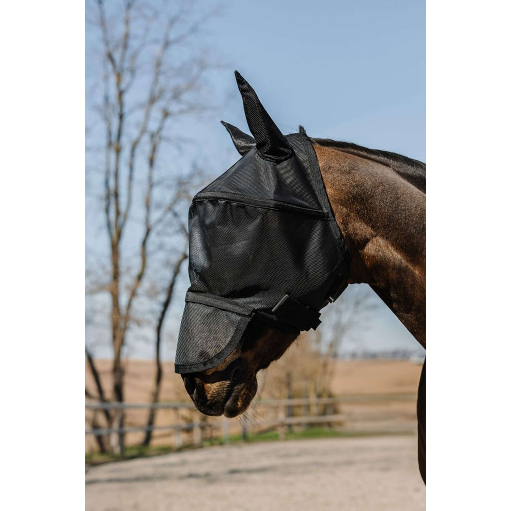 EQUITHÈME Fliegenmaske Protec mit UV-Schutz Schwarz