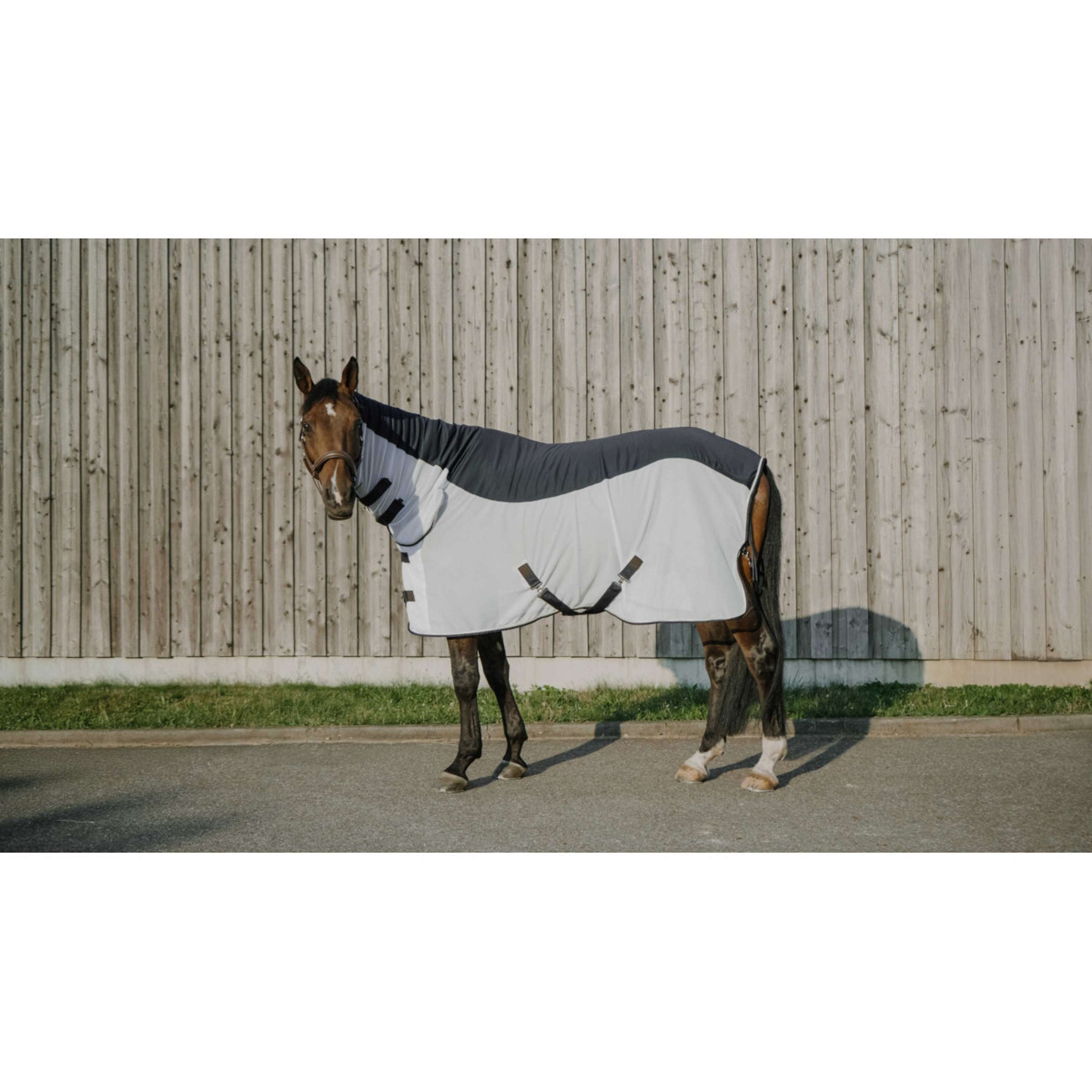 EQUITHÈME Fliegendecke Flycool Combo mit Halsteil Navy/Weiß