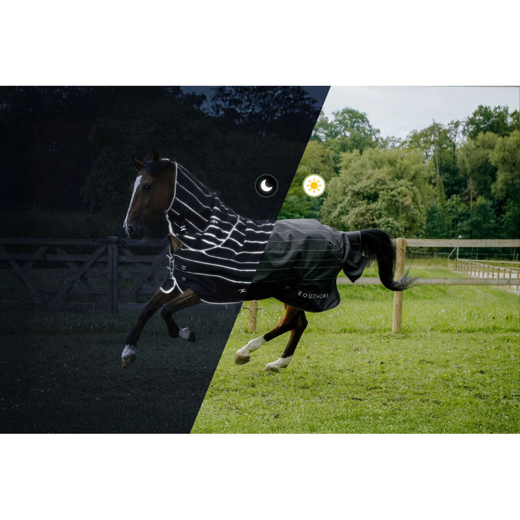 EQUITHÈME Regendecke Lumin 600D 50g Schwarz