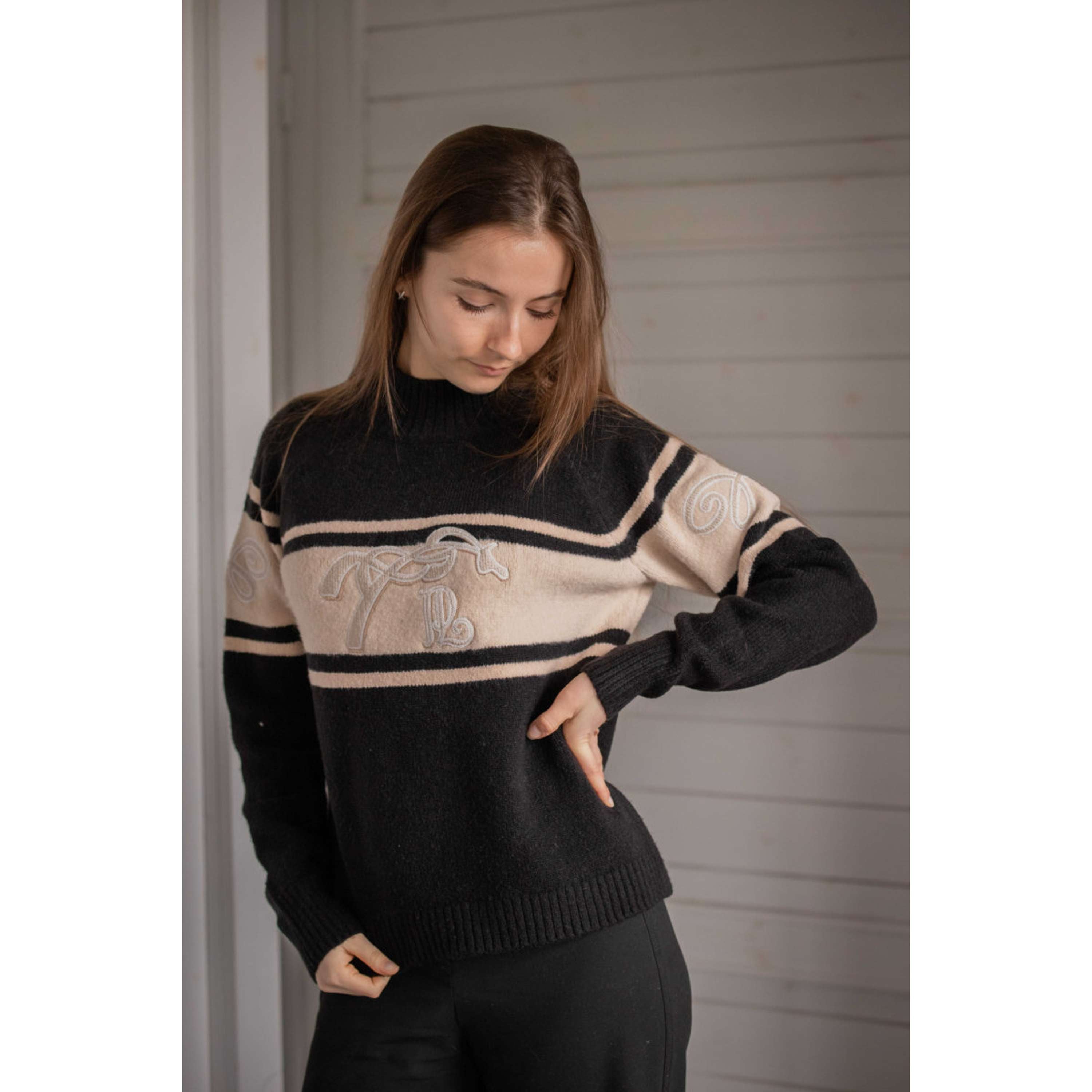 Pénélope Pullover Noris Schwarz/Camel