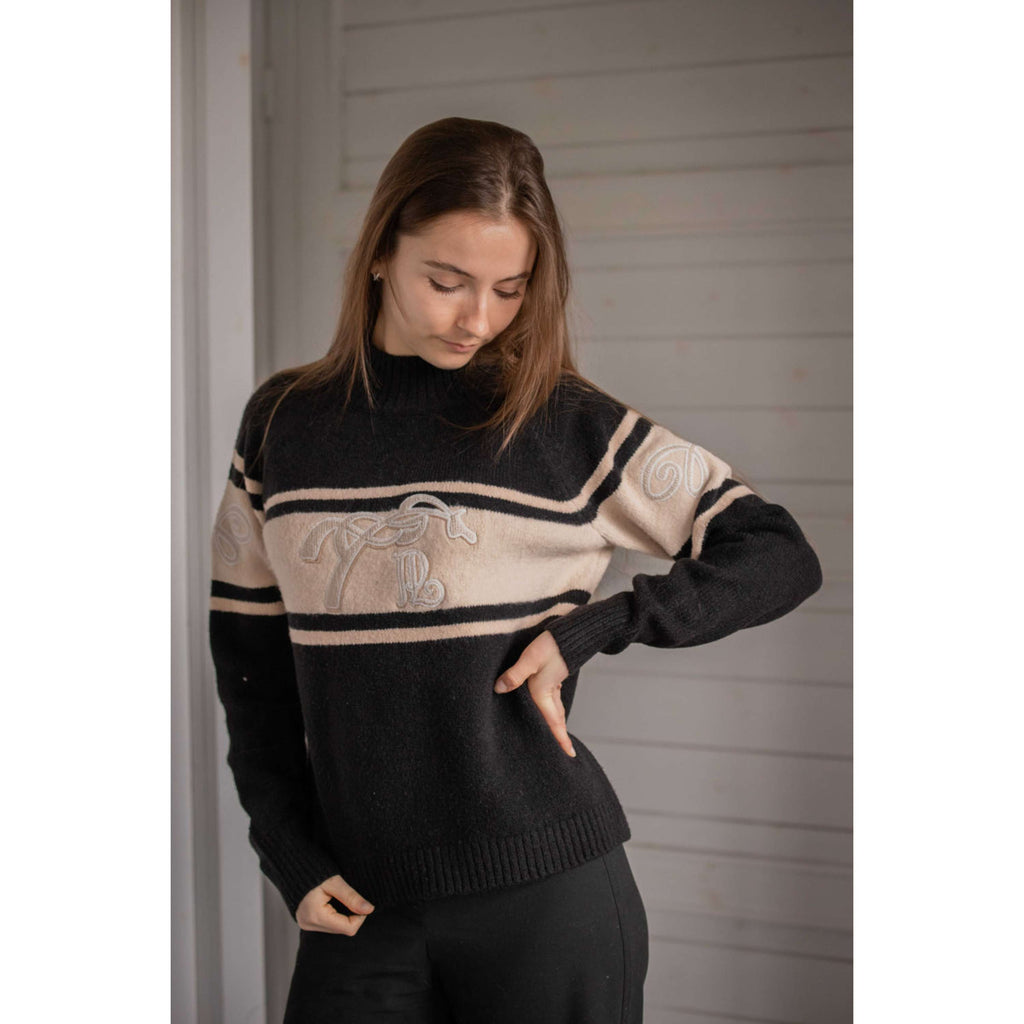 Pénélope Pullover Noris Schwarz/Camel