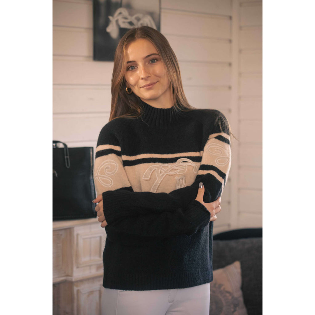 Pénélope Pullover Noris Schwarz/Camel
