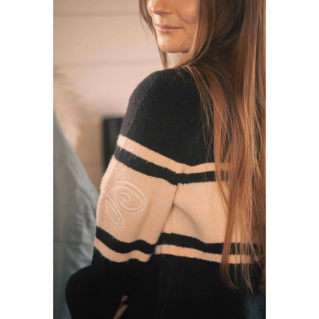 Pénélope Pullover Noris Schwarz/Camel