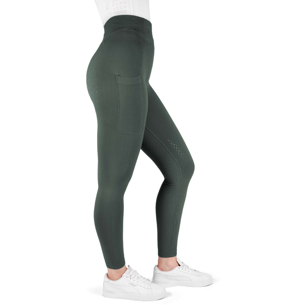 EQUITHÈME Reitleggings Acacia Full Grip Khaki