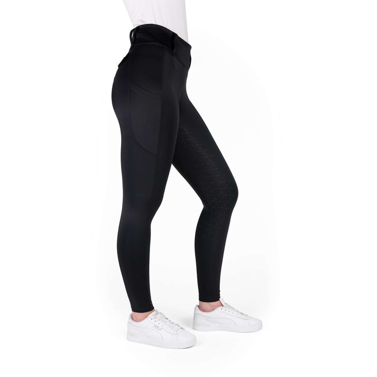 EQUITHÈME Reitleggings Alize Full Grip Schwarz