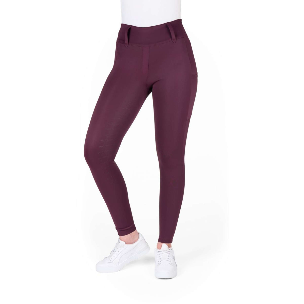 EQUITHÈME Reitleggings Alize Full Grip Violett