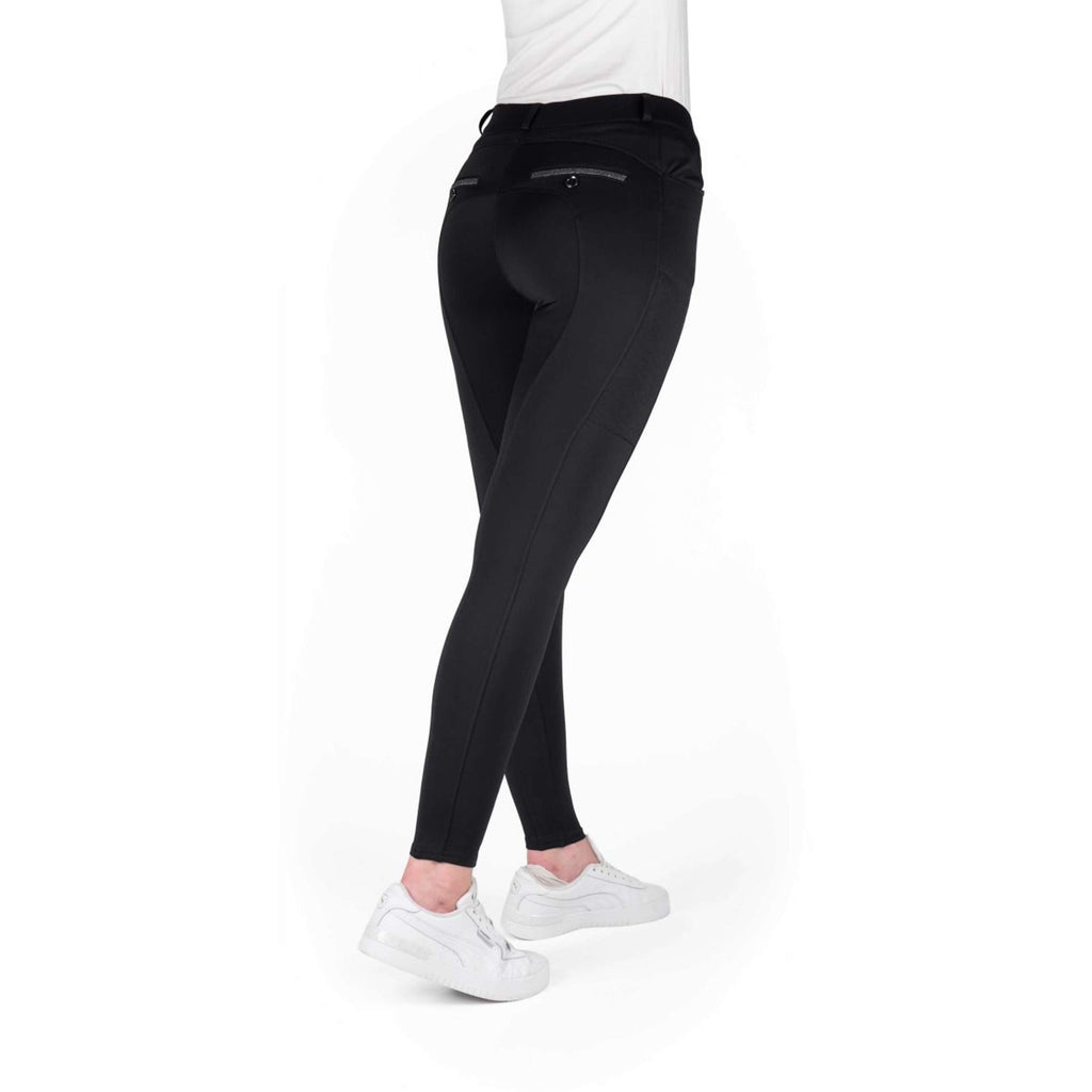 EQUITHÈME Reithose Capucine Knee Grip Schwarz