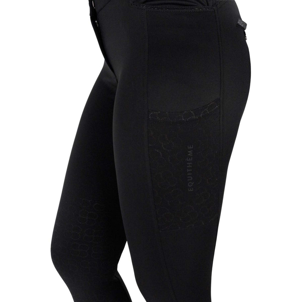 EQUITHÈME Reithose Capucine Knee Grip Schwarz