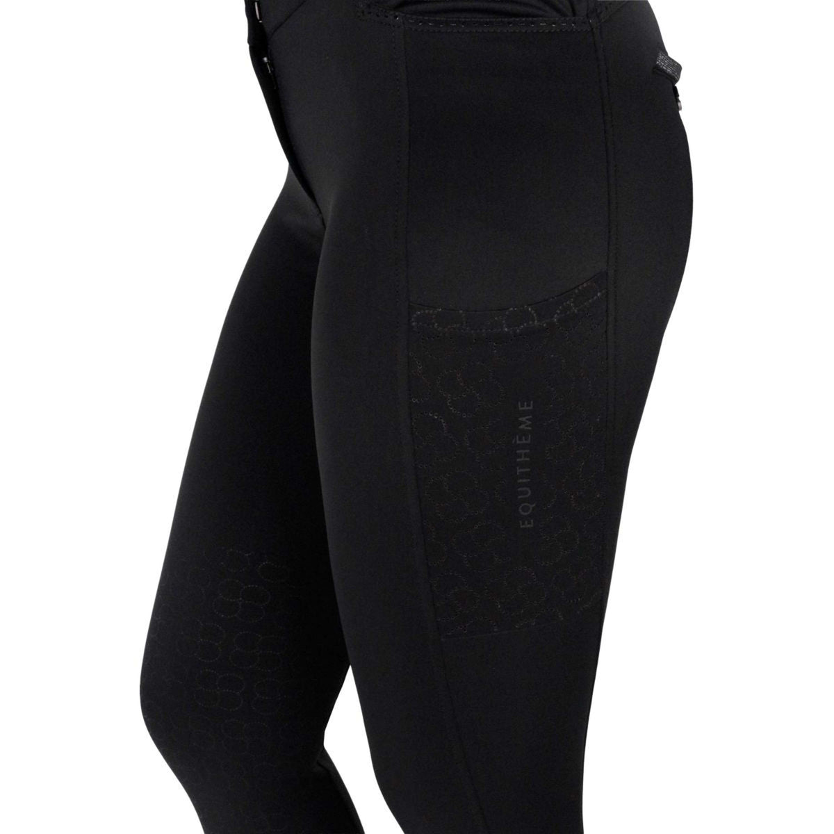 EQUITHÈME Reithose Capucine Full Grip Schwarz