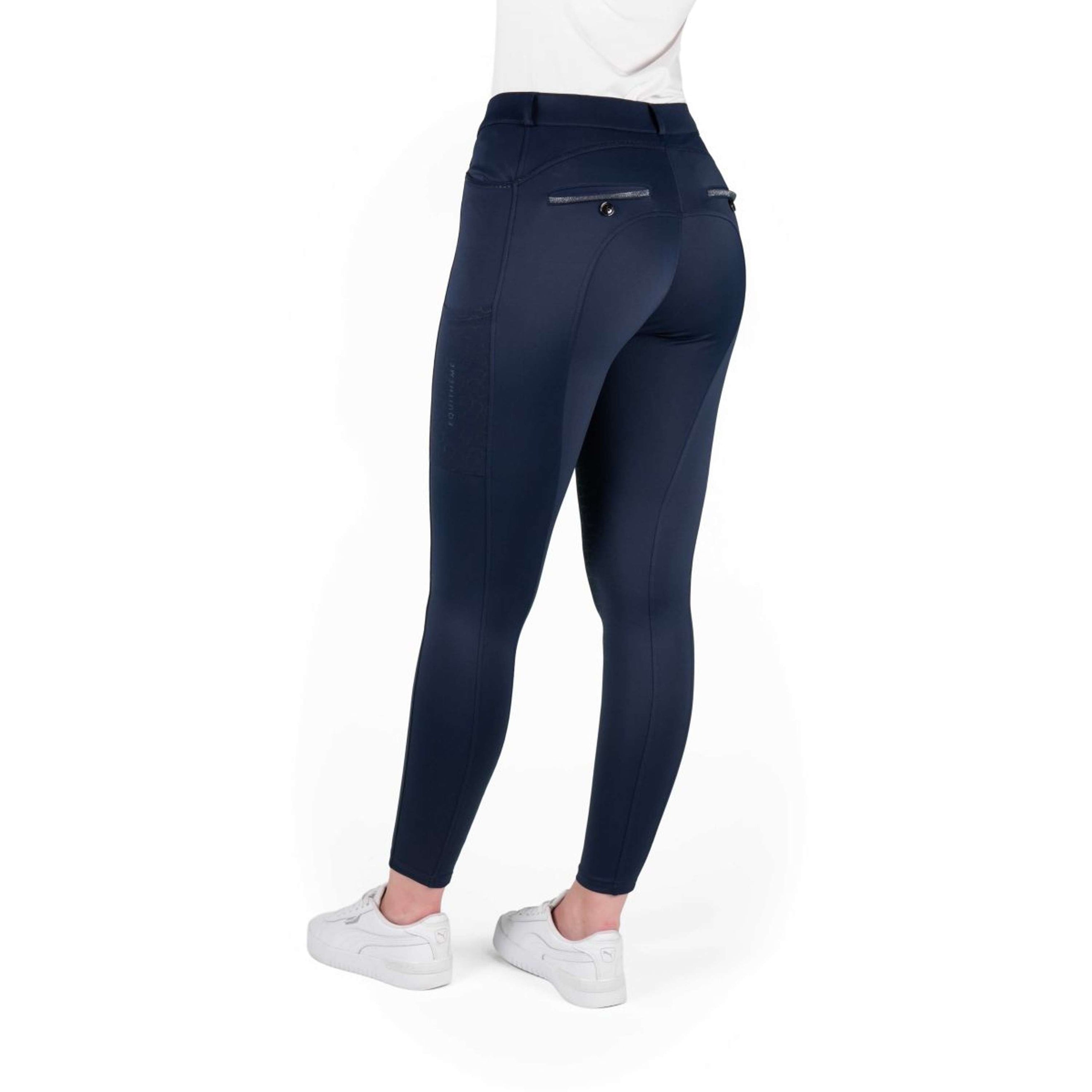 EQUITHÈME Reithose Capucine Knie Grip Navy EQUITHÈME Reithose Capucine Knie Grip Navy