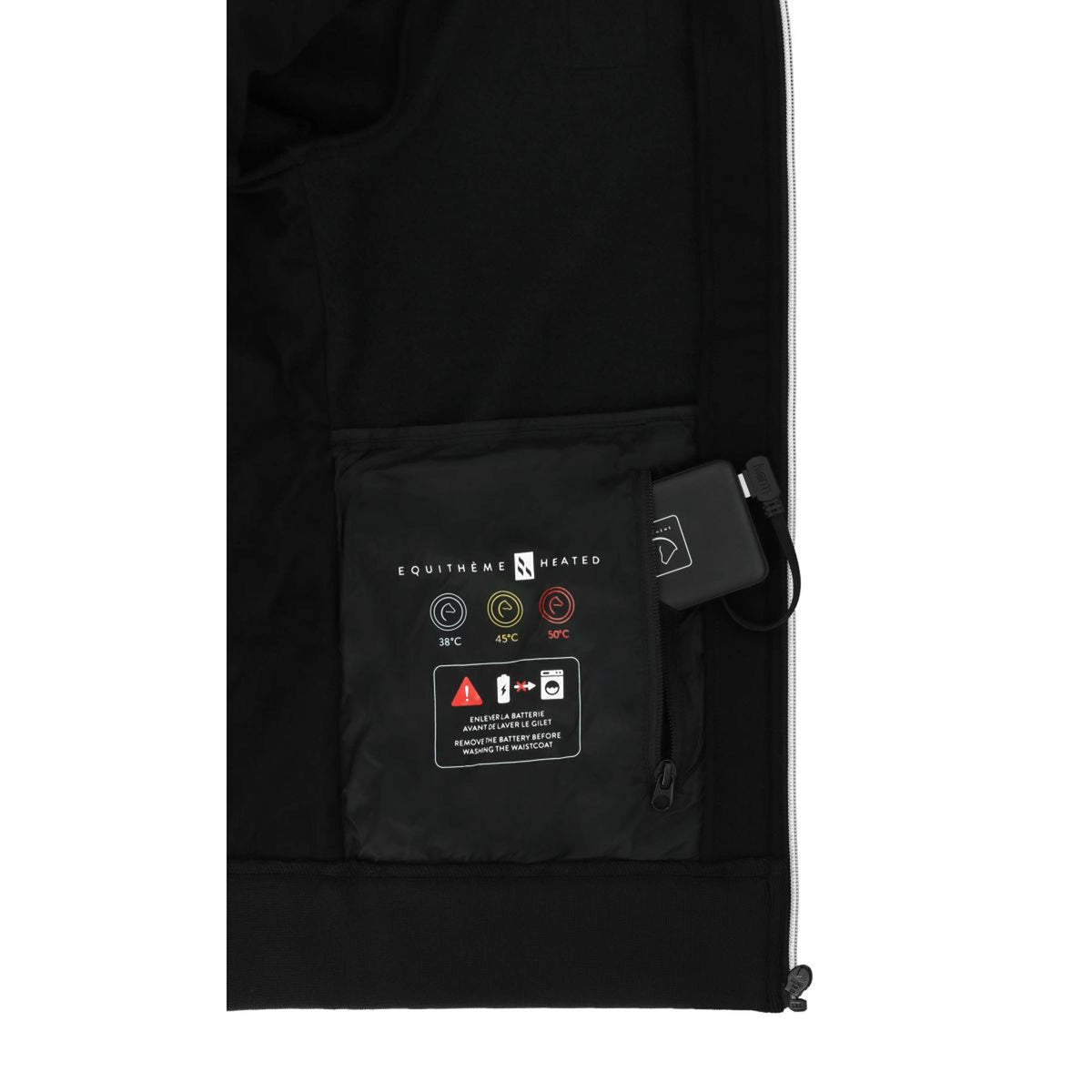 EQUITHÈME Jacke Heated Owen Schwarz