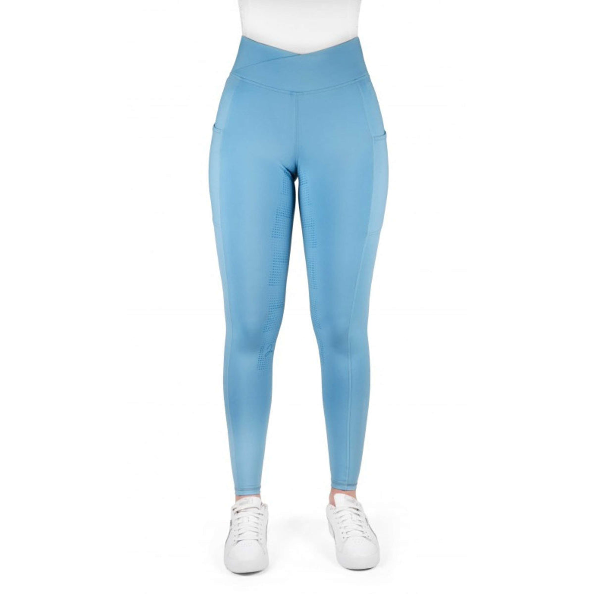 EQUITHÈME Reitleggings Fanny Full Grip Licht Blau